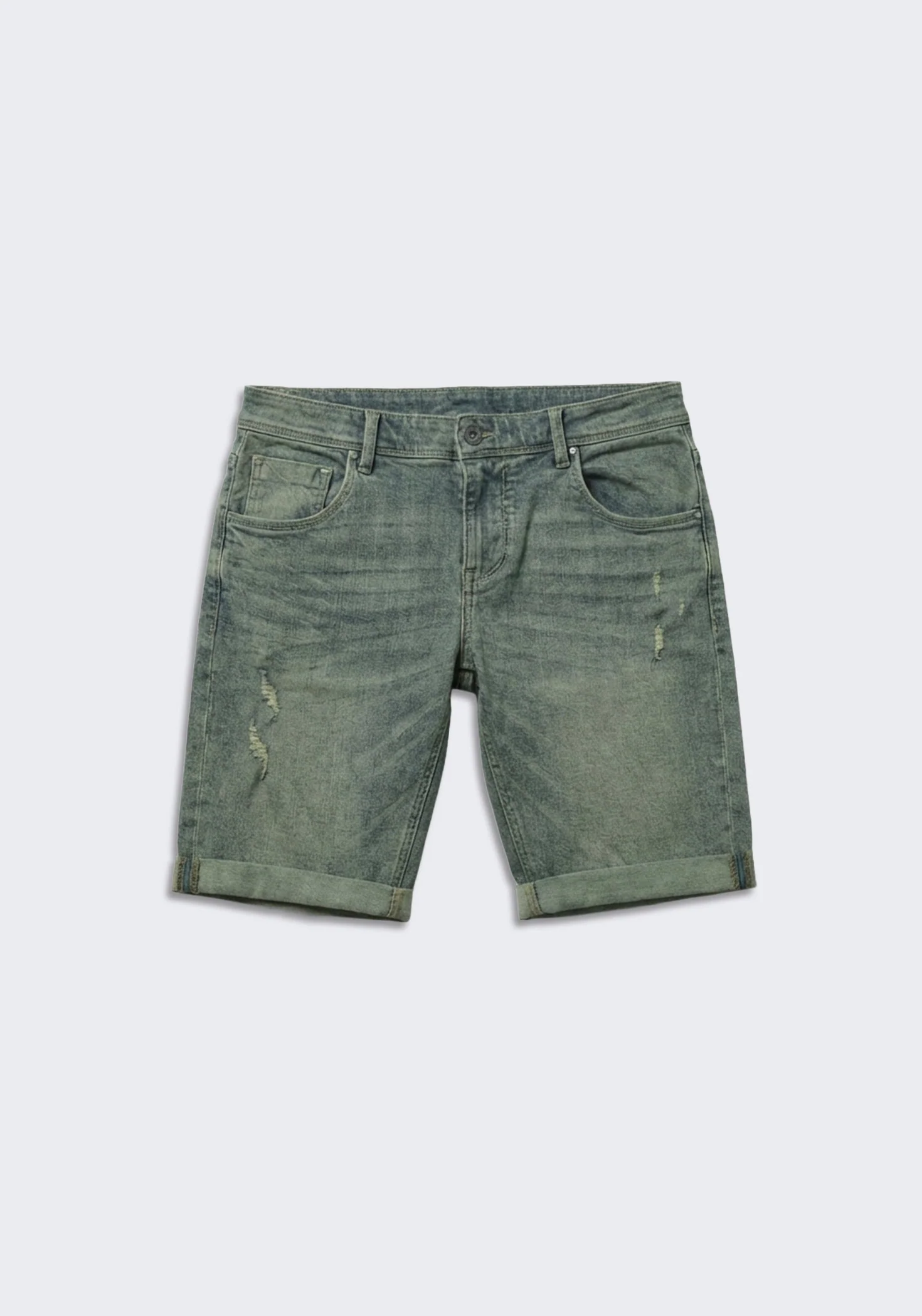 Bermuda di jeans slim fit effetto sabbia - Image 7