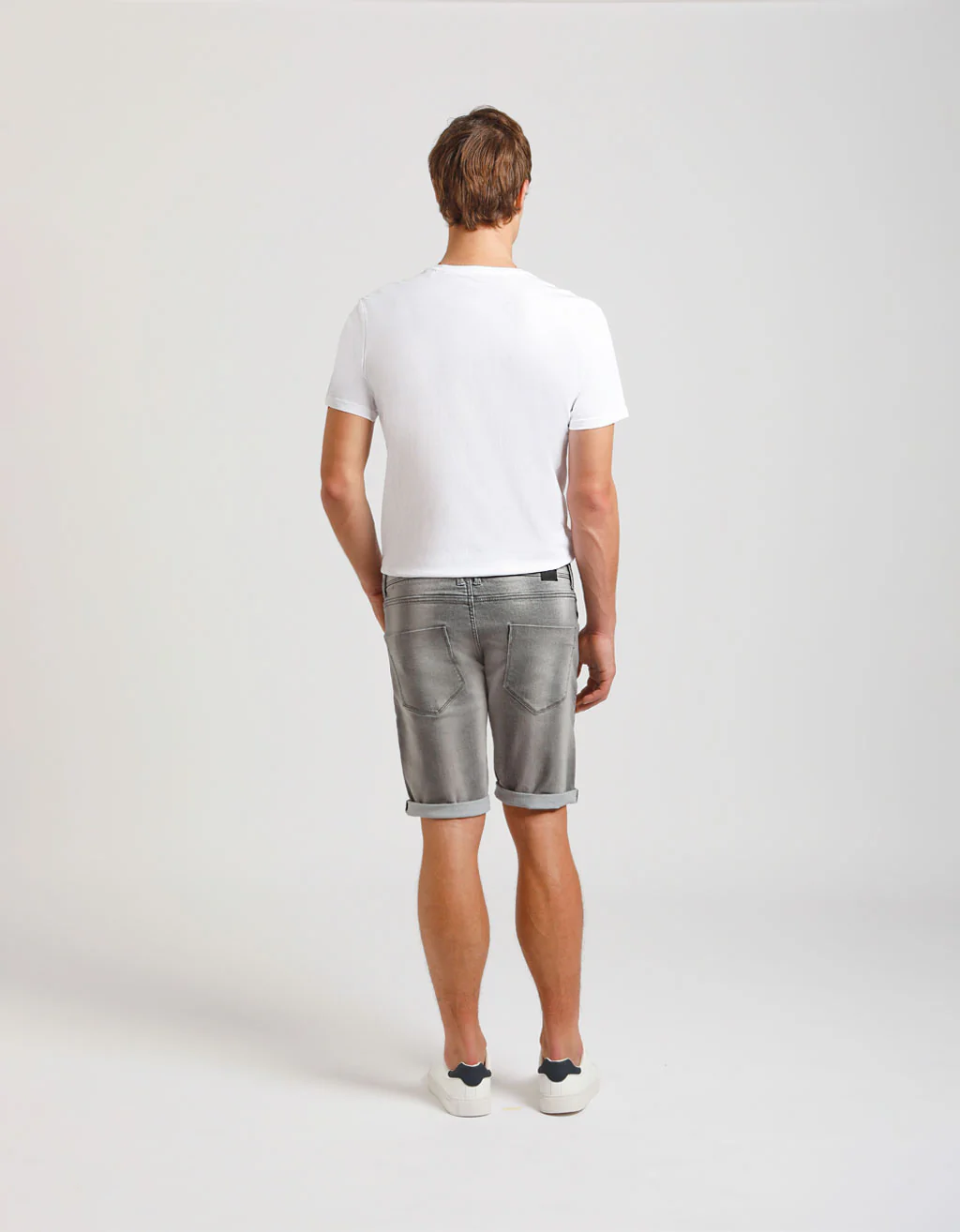 Bermuda di jeans slim fit grigio - Image 2