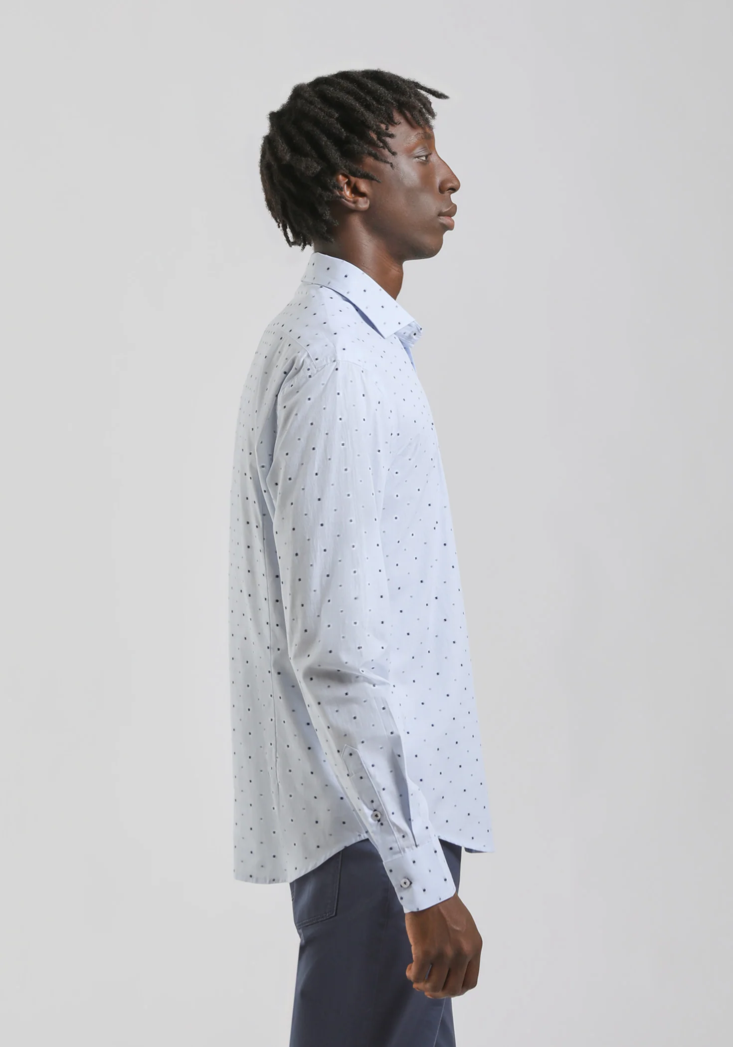 Camicia in cotone con microfantasia - Image 3