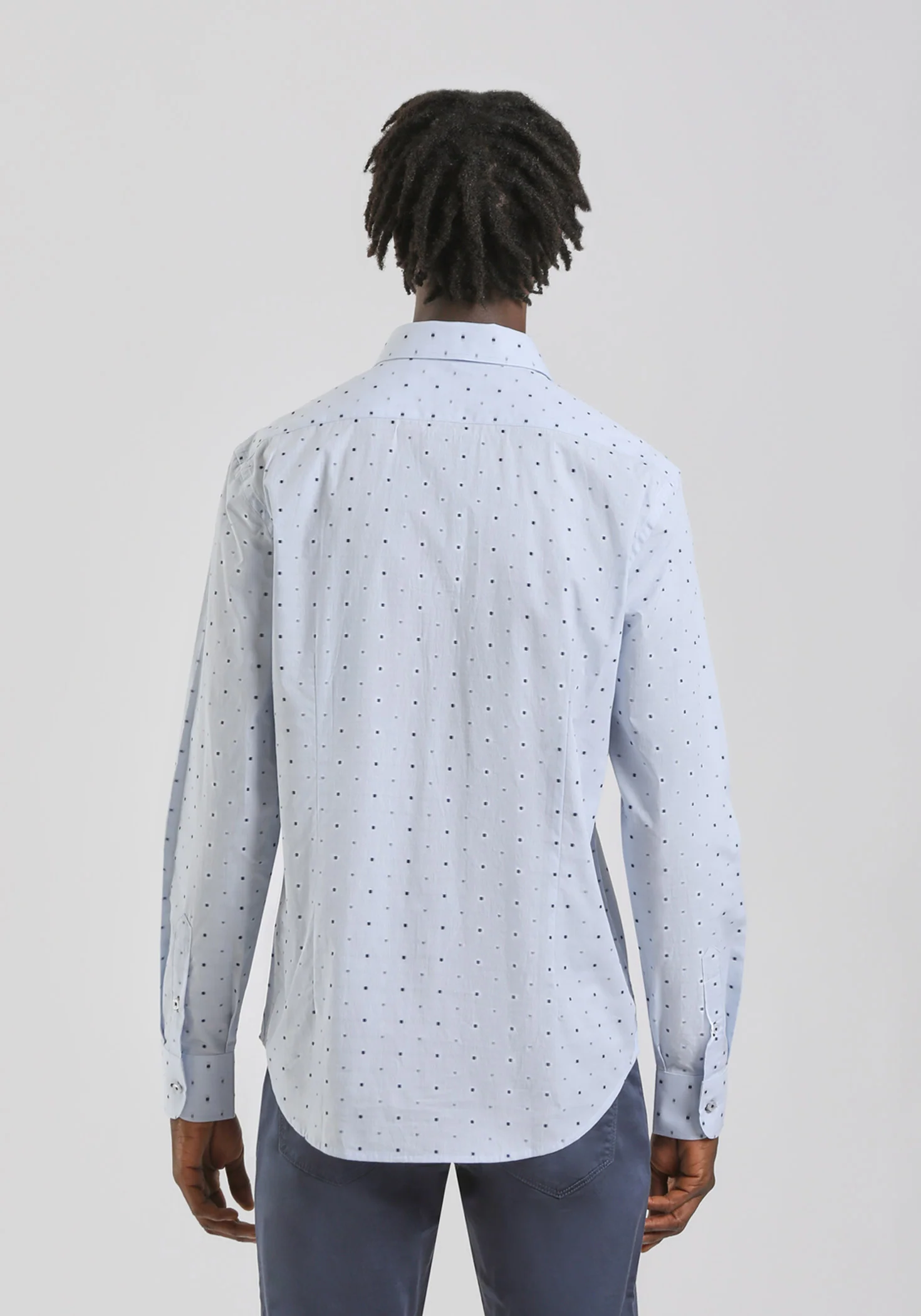 Camicia in cotone con microfantasia - Image 4