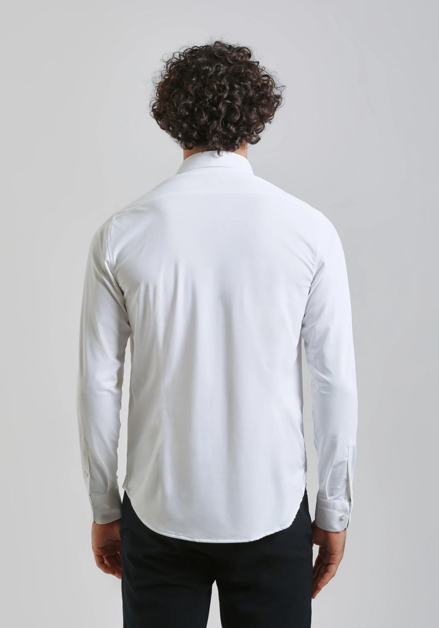 Camicia manica lunga tinta unita - Image 4