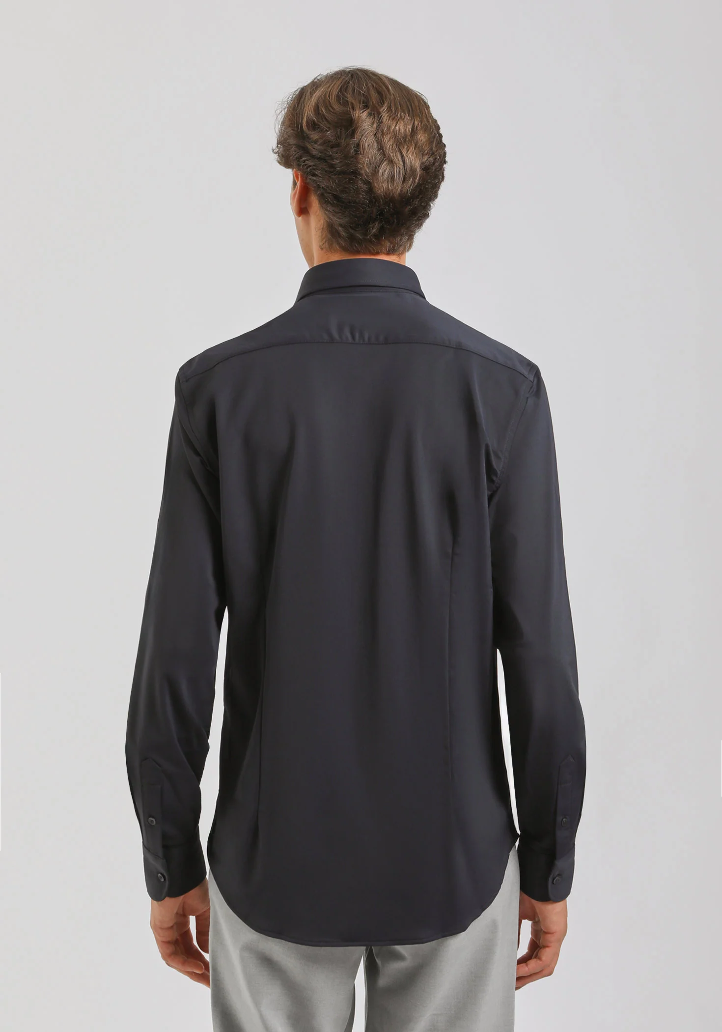 Camicia manica lunga tinta unita - Image 4