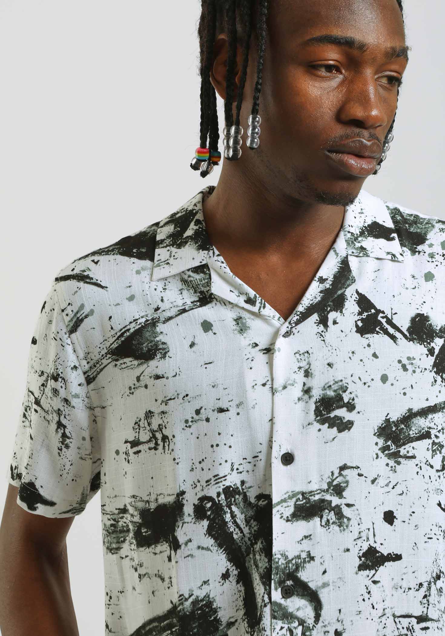 Camicia mezza manica fantasia 100% viscosa - Image 2