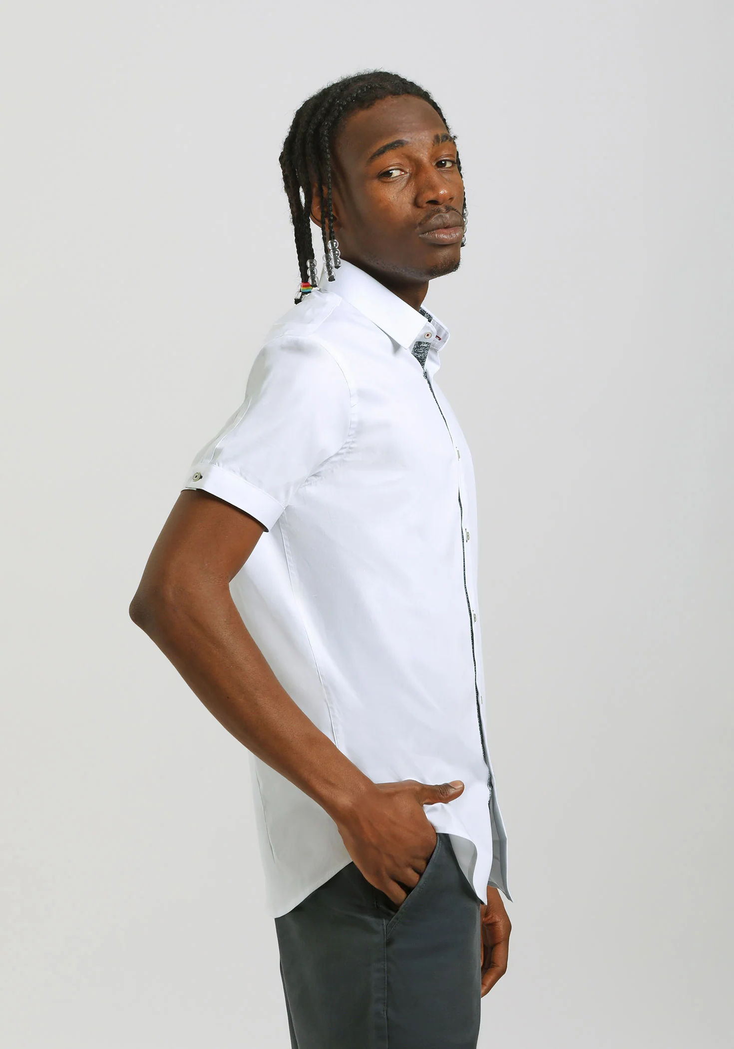 Camicia mezza manica in cotone - Image 3
