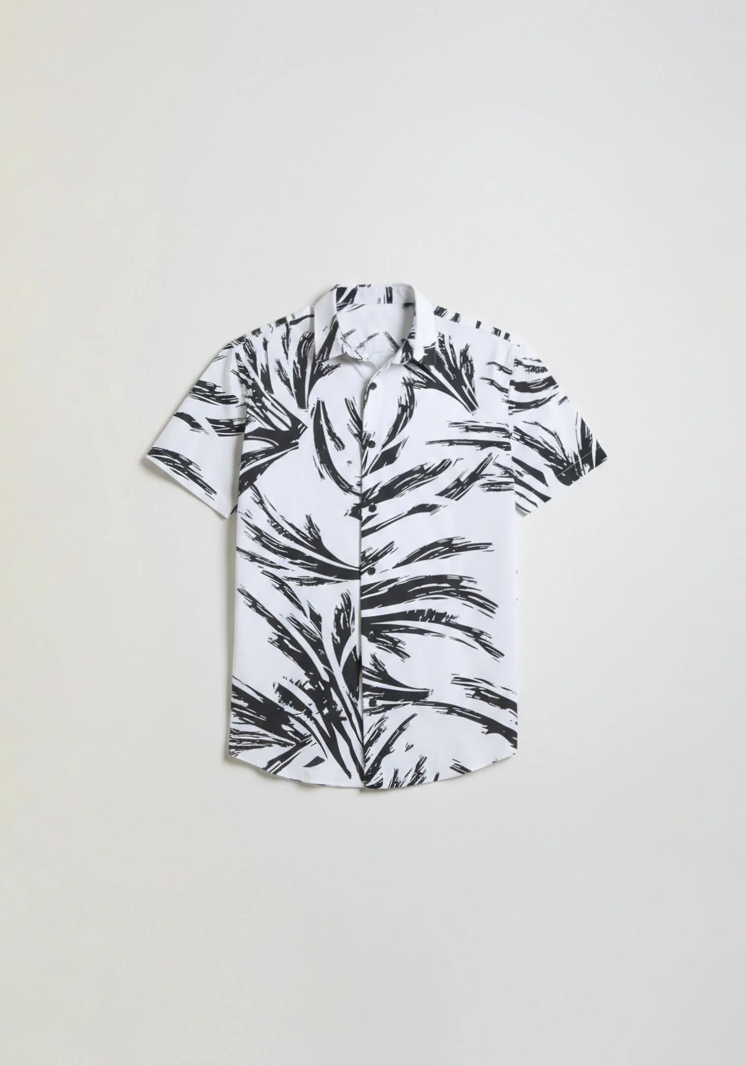 Camicia mezza manica in tessuto elastico con fantasia - Image 6