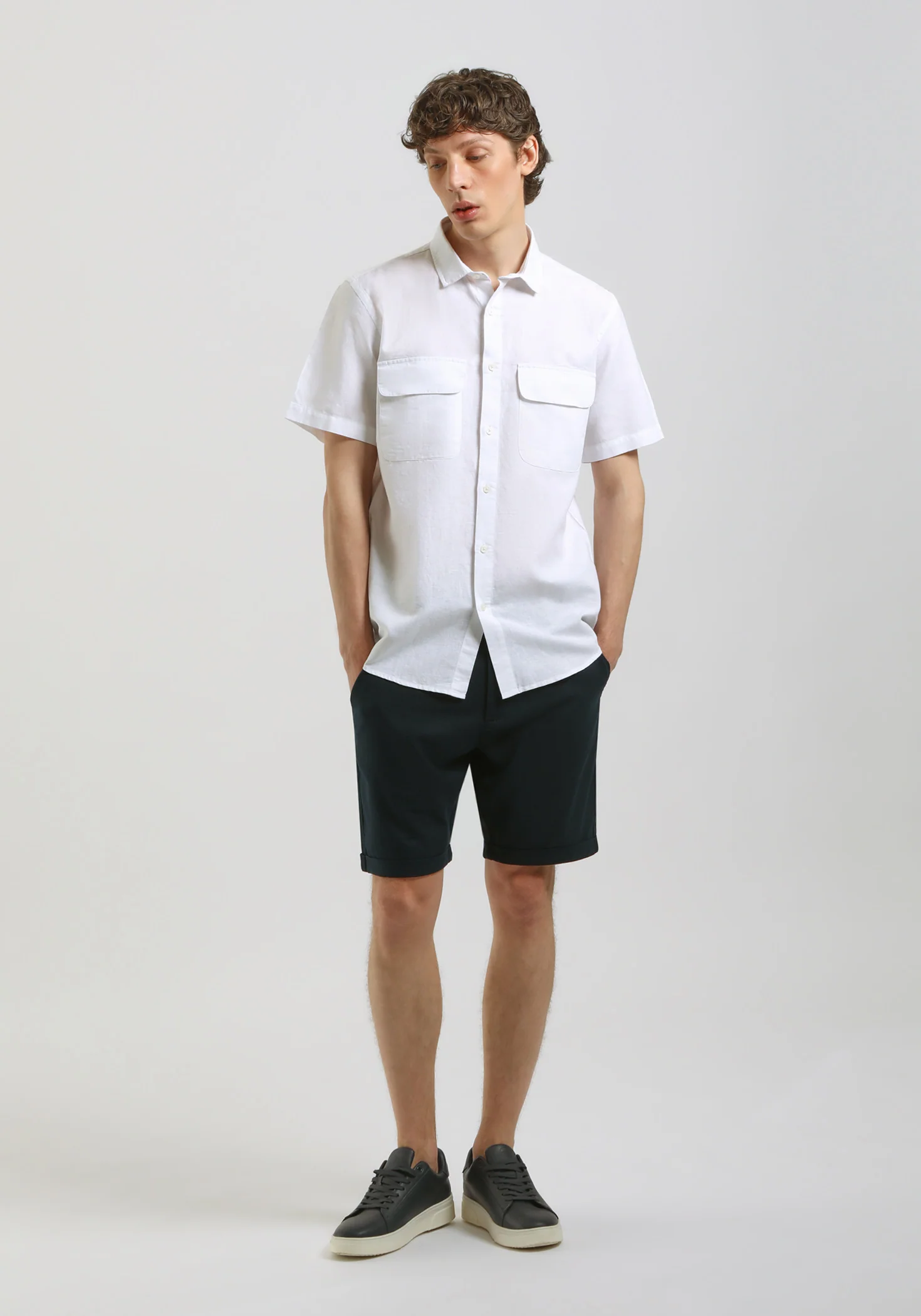 Camicia mezza manica misto lino - Image 5