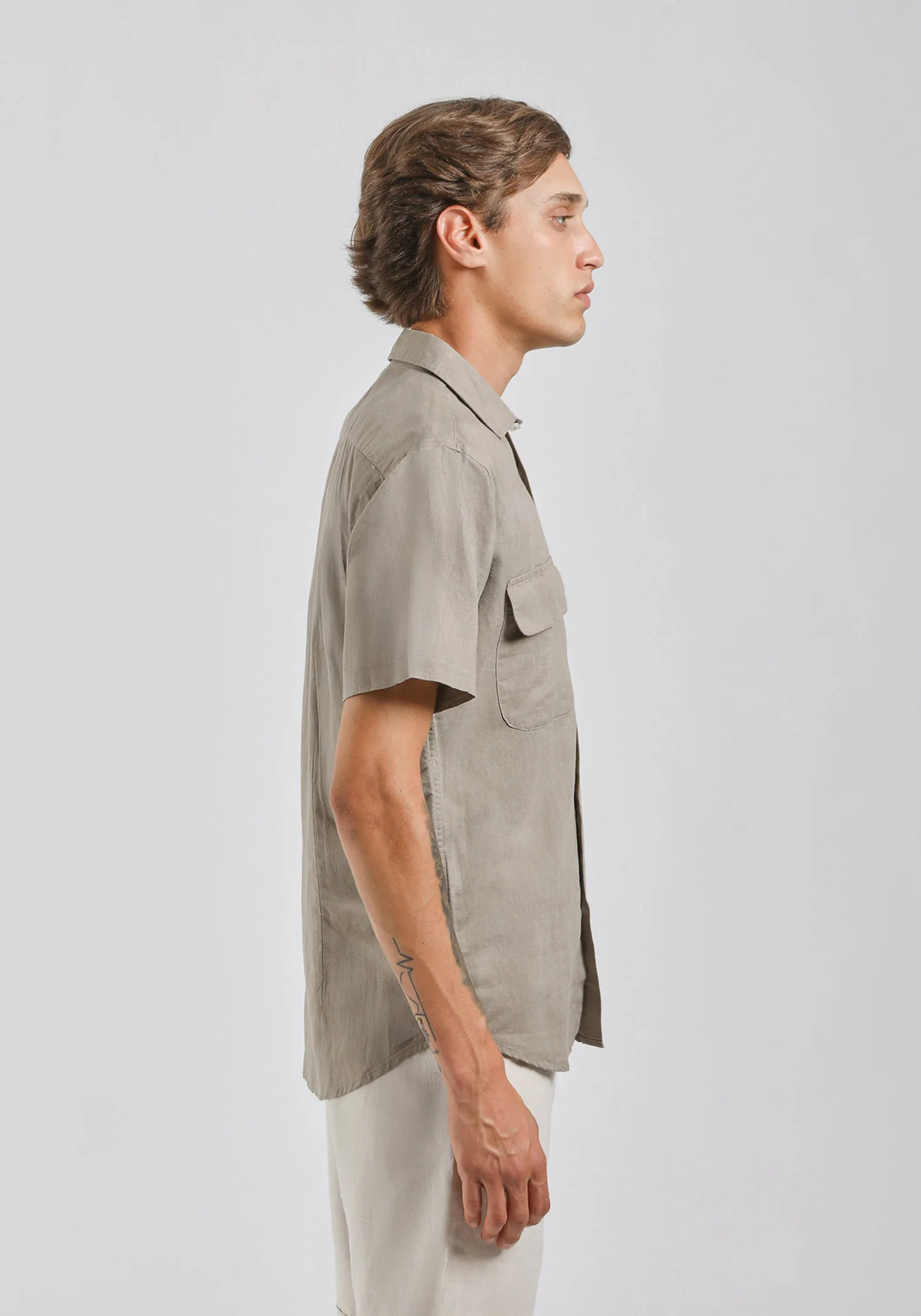 Camicia mezza manica misto lino - Image 3