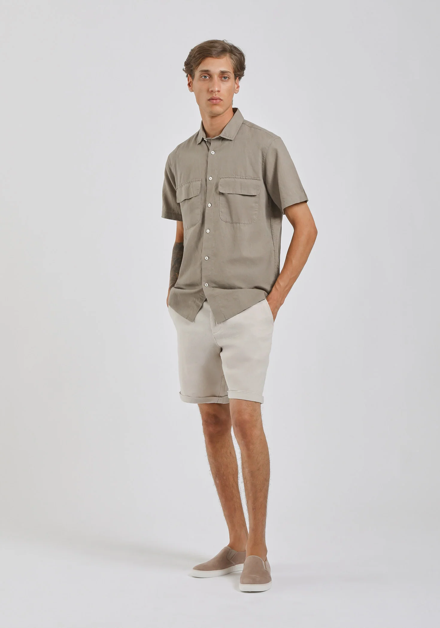 Camicia mezza manica misto lino - Image 5