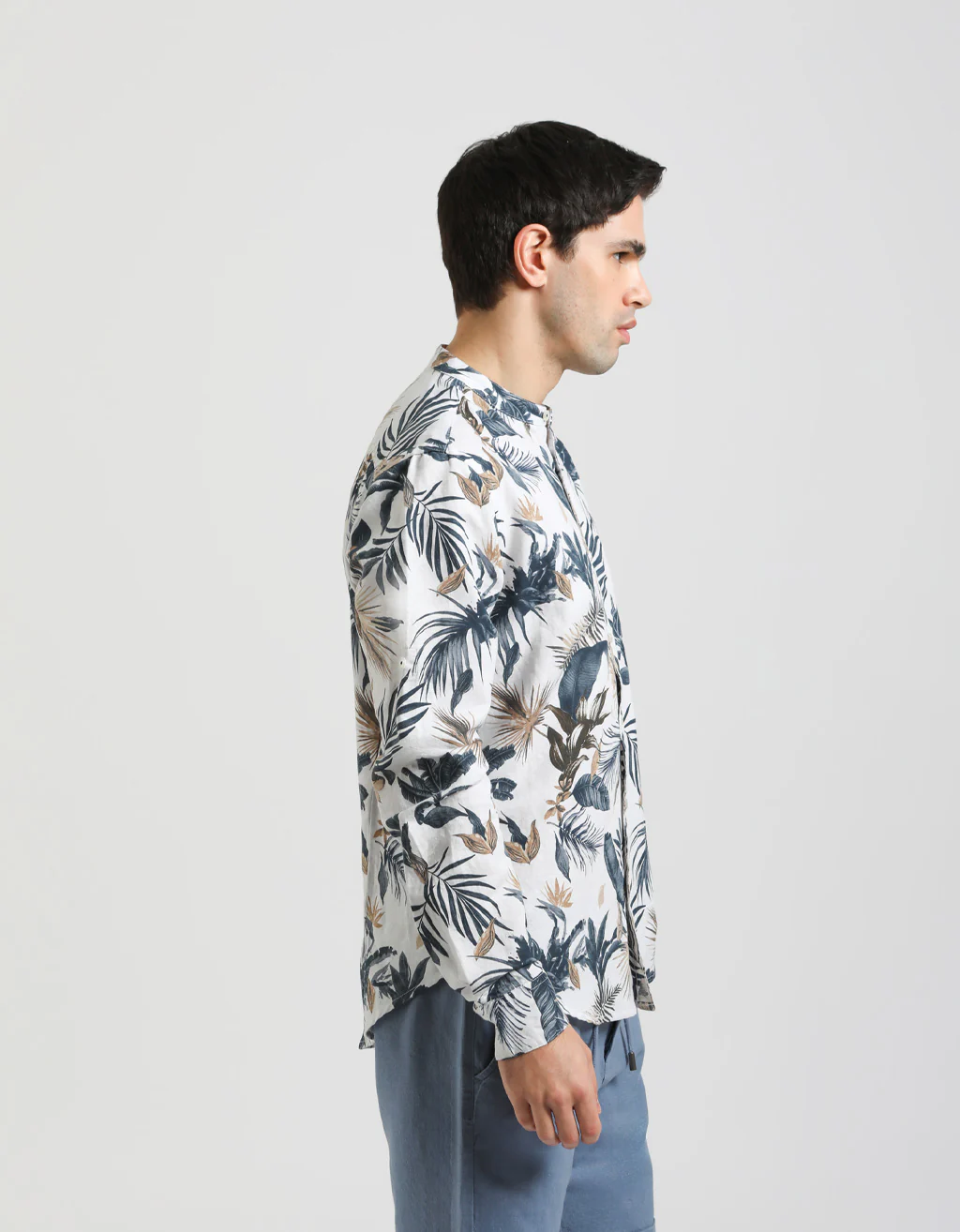 Camicia misto lino fantasia - Image 4