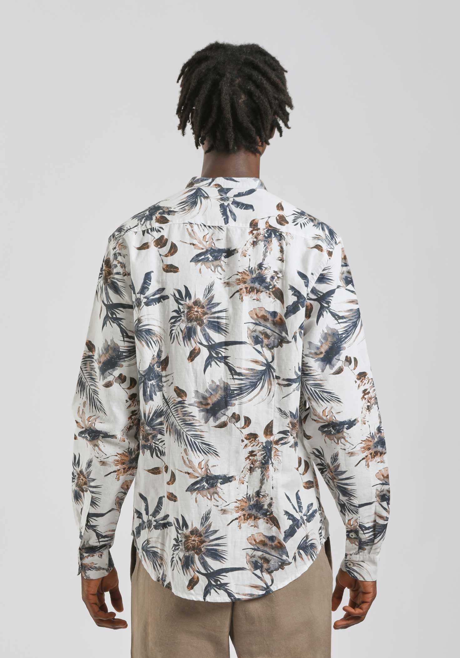 Camicia misto lino fantasia - Image 4