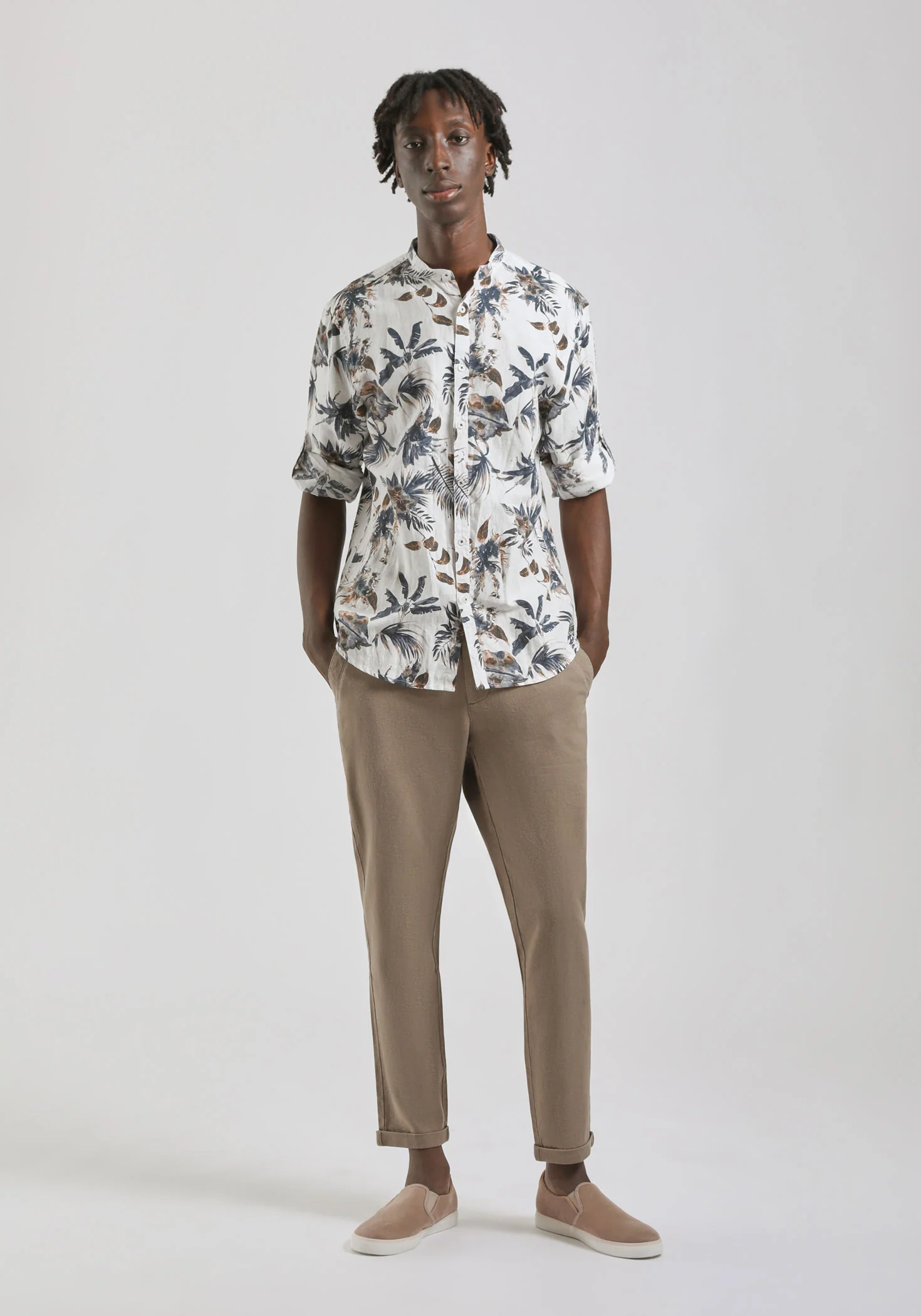Camicia misto lino fantasia - Image 5