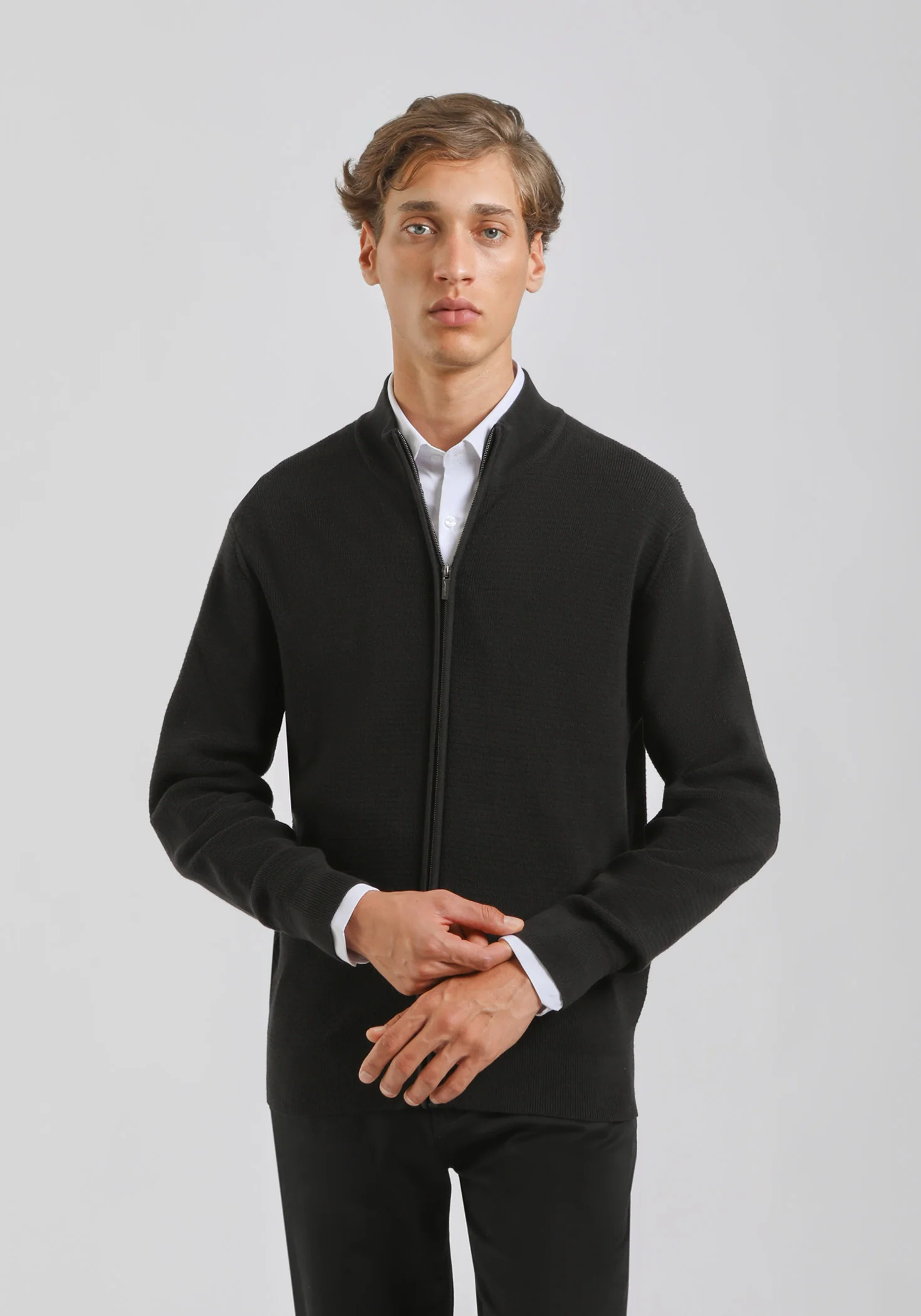 Cardigan con zip