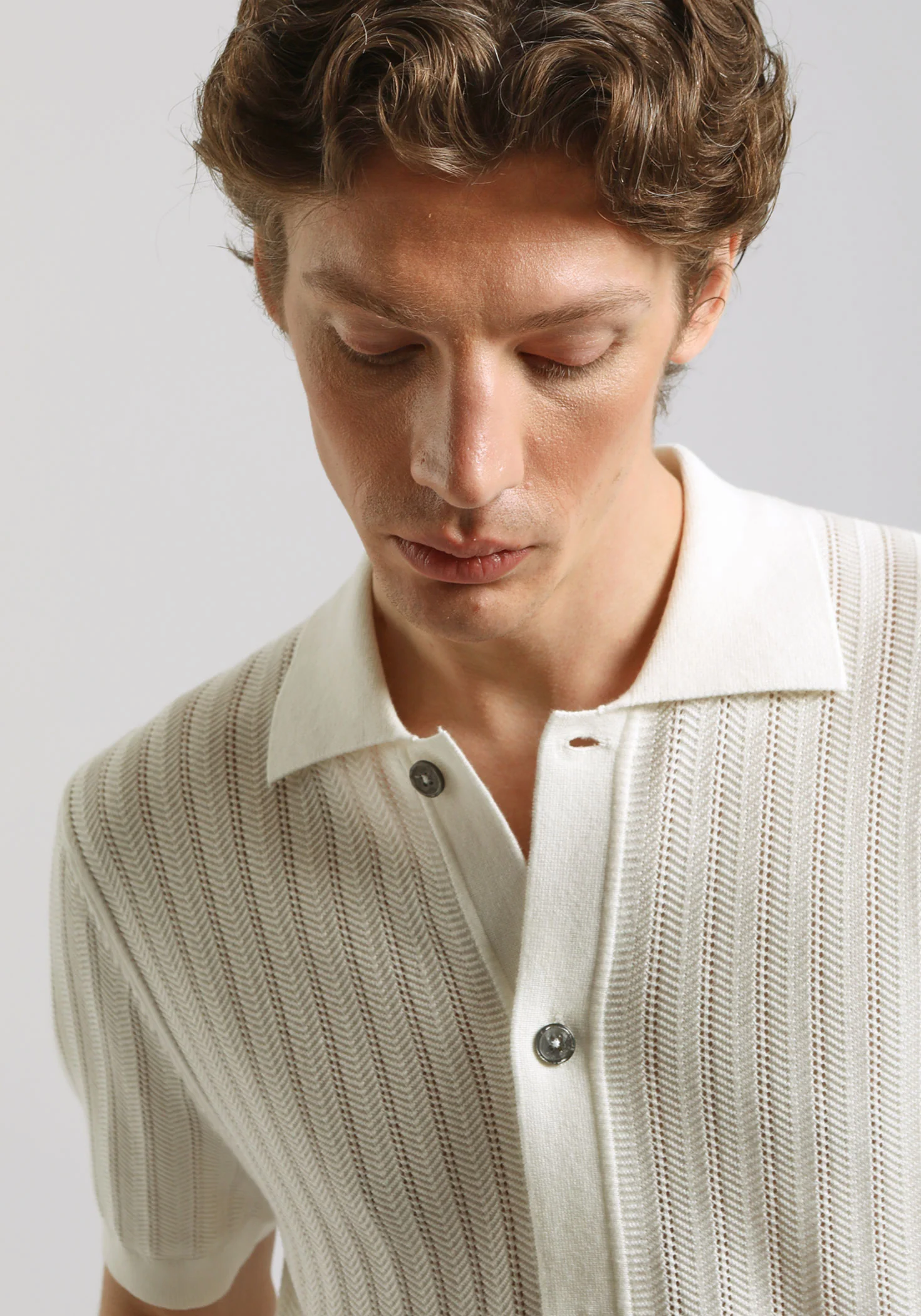 Cardigan polo in maglia - Image 4