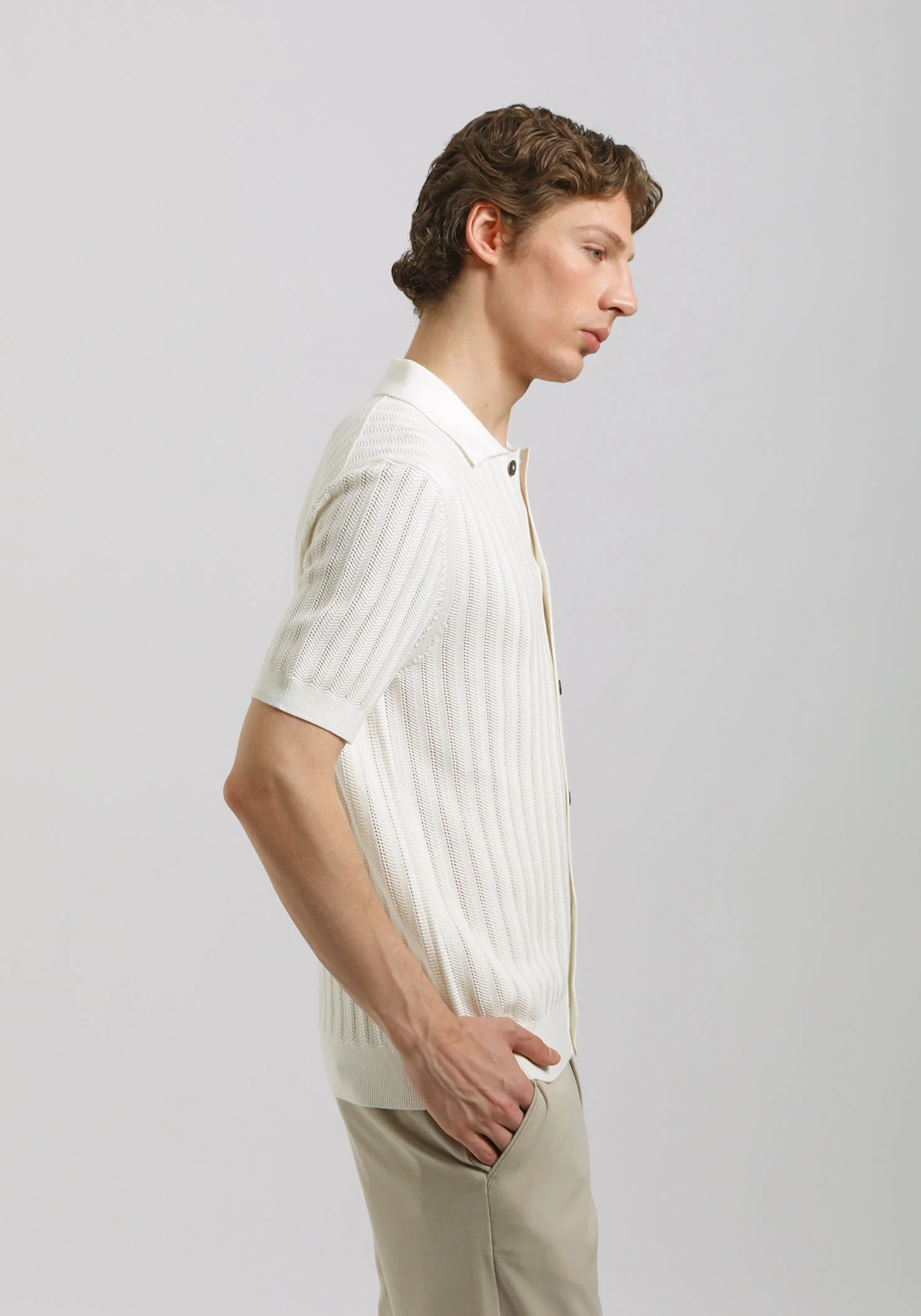 Cardigan polo in maglia - Image 5