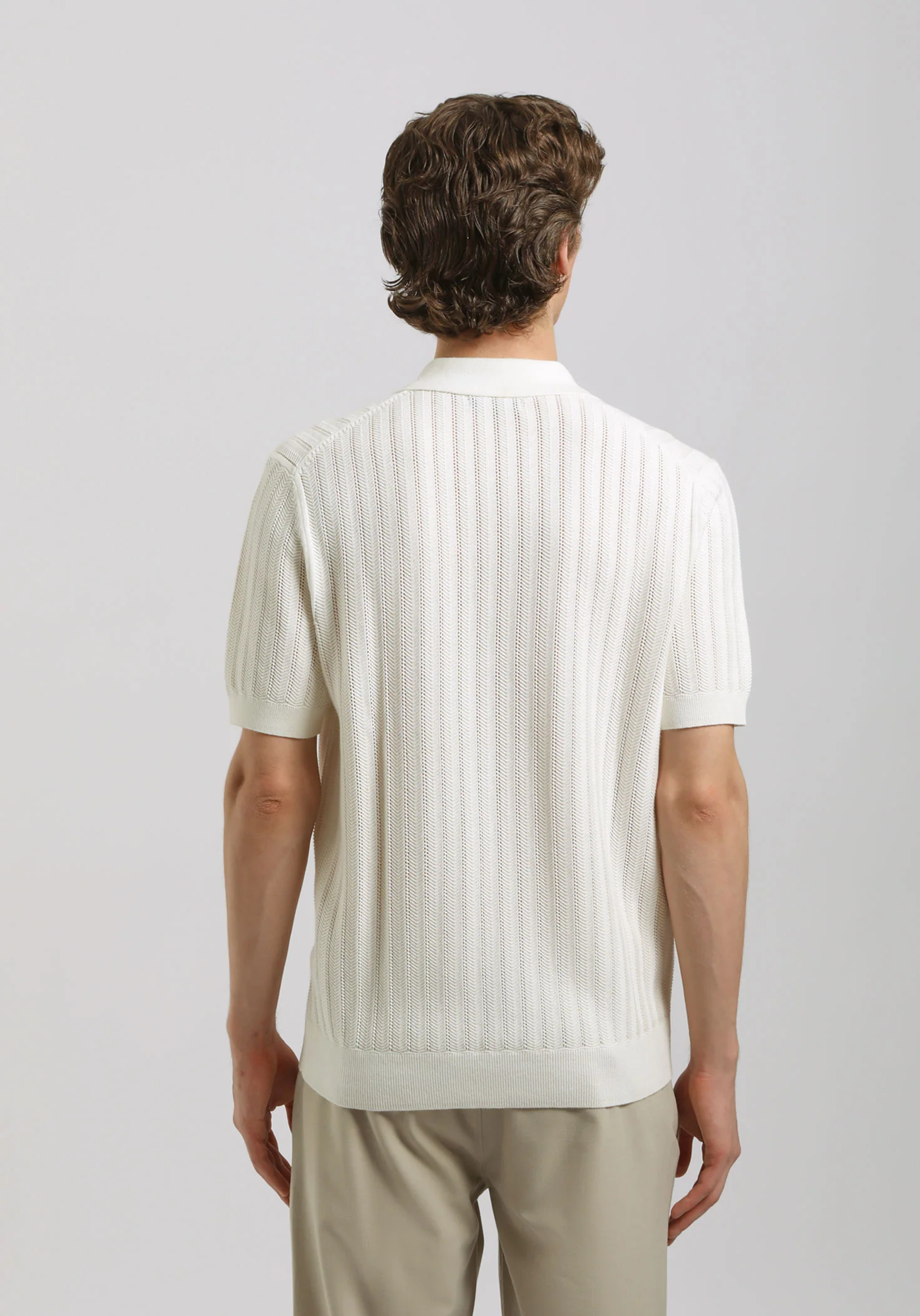 Cardigan polo in maglia - Image 6