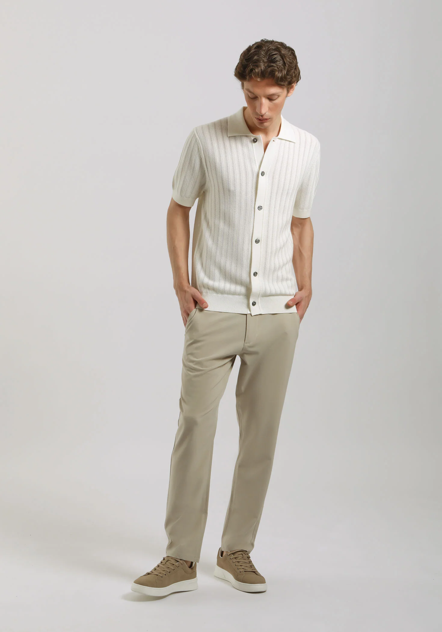 Cardigan polo in maglia - Image 7