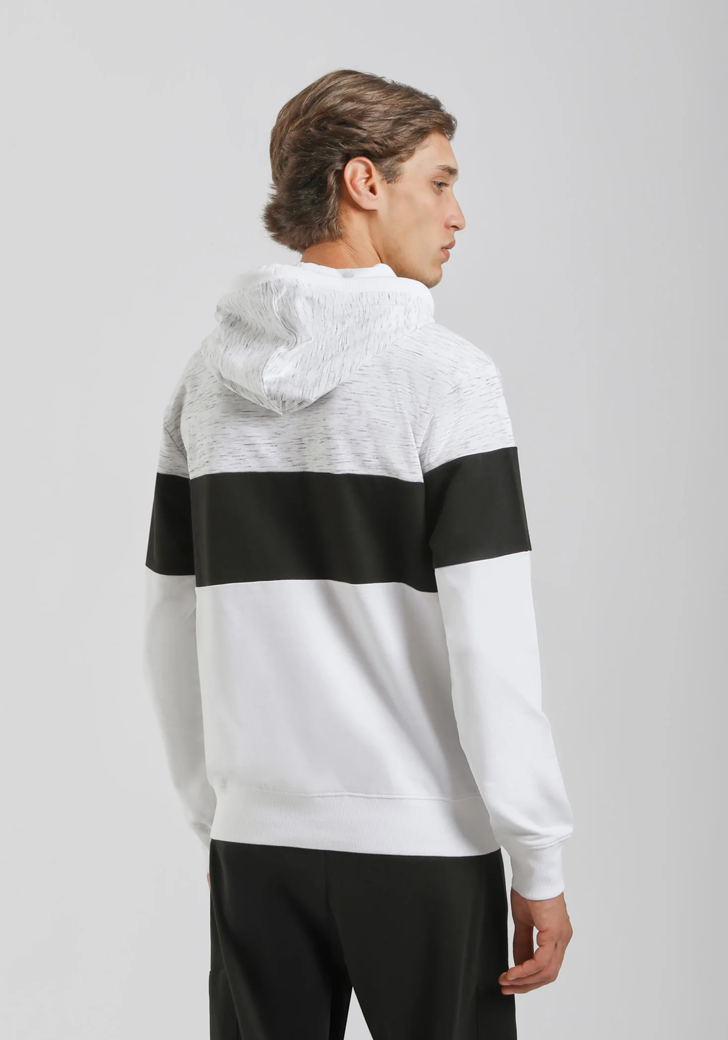 Felpa con cappuccio colorblock - Image 4
