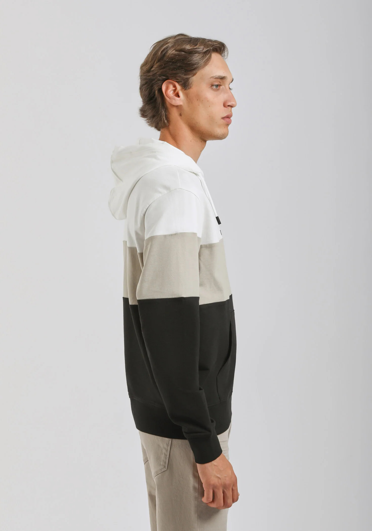 Felpa con cappuccio colorblock - Image 3