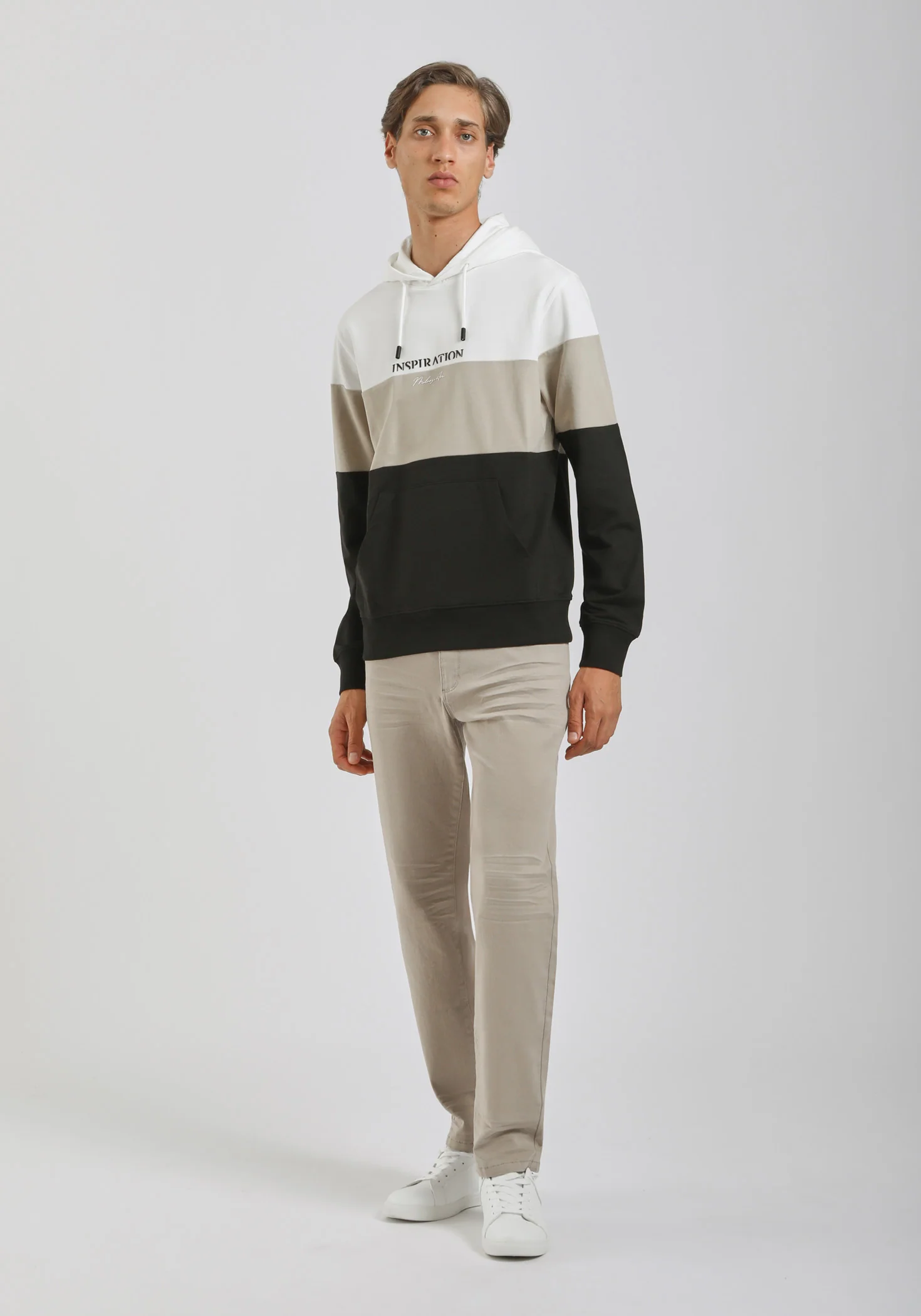 Felpa con cappuccio colorblock - Image 5