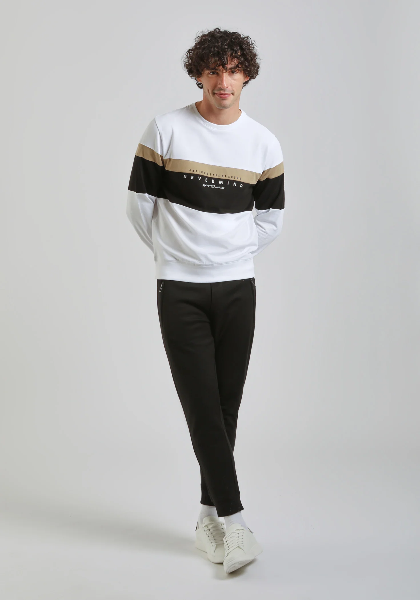 Felpa girocollo colorblock - Image 5
