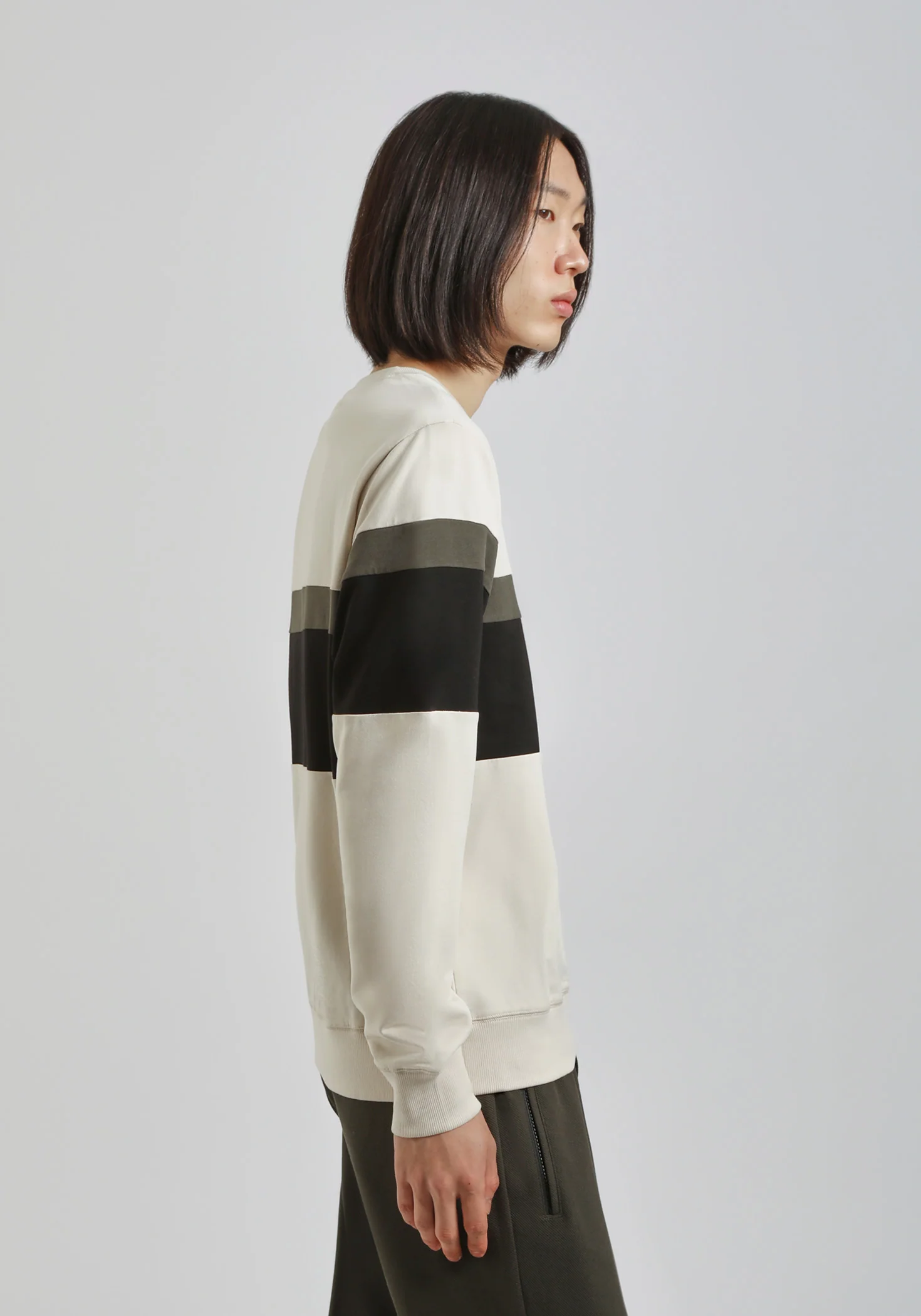 Felpa girocollo colorblock - Image 3