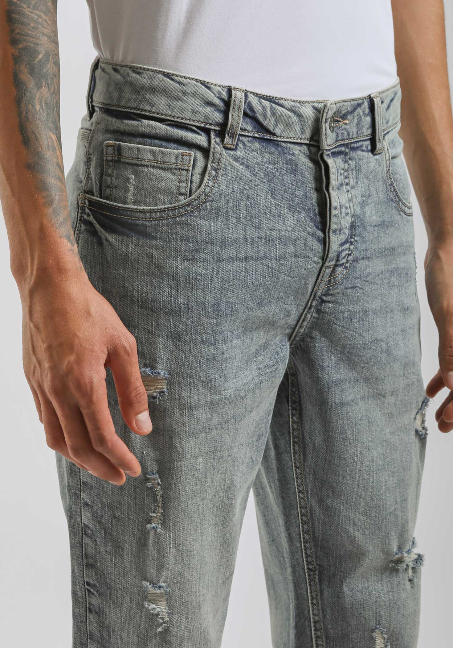 Jeans skinny fit con strappi - Image 3