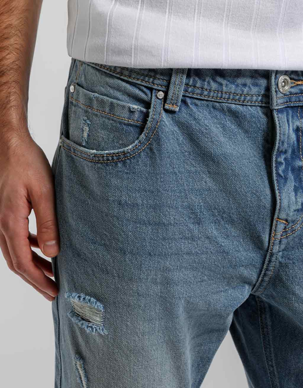 Jeans slim fit con strappi - Image 4
