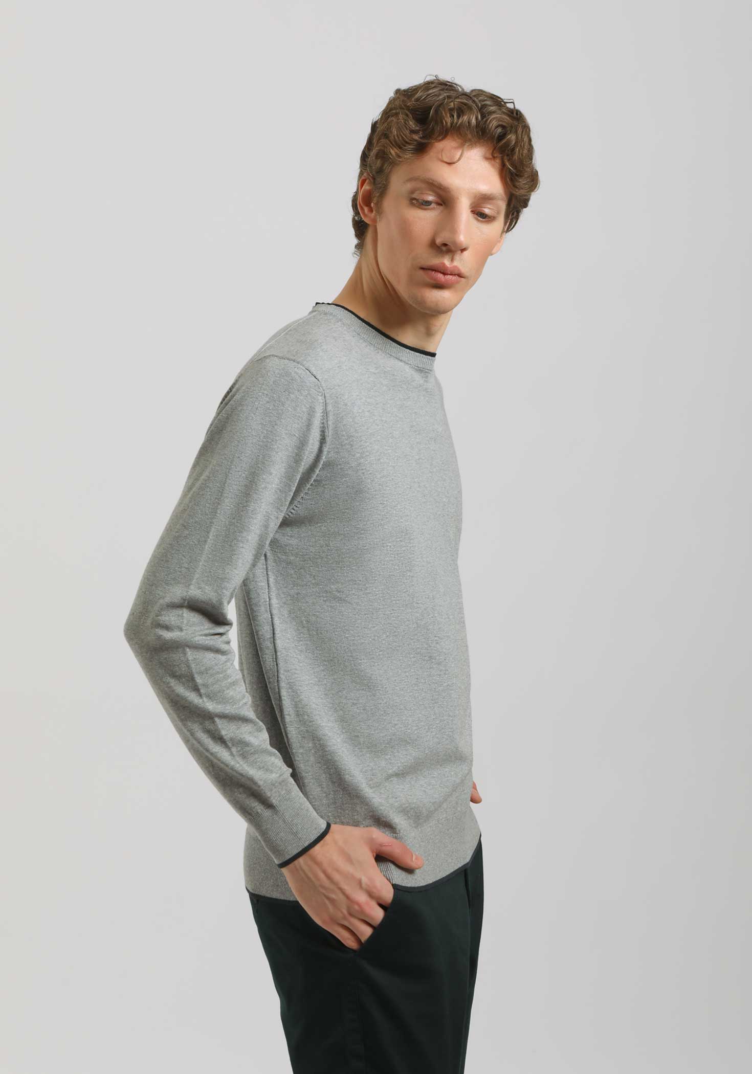 Maglia girocollo doppio collo - Image 3