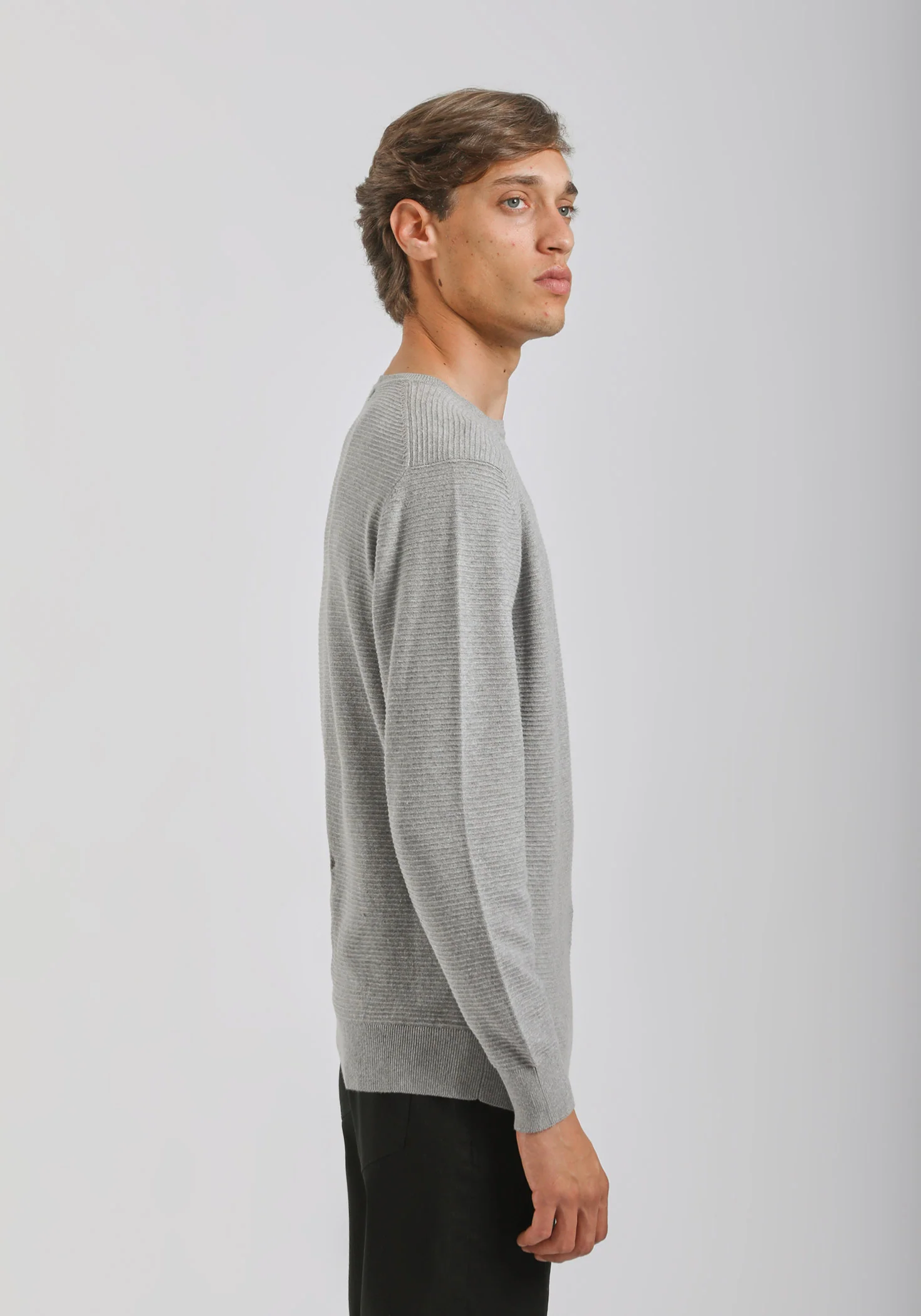 Maglia girocollo in cotone - Image 3