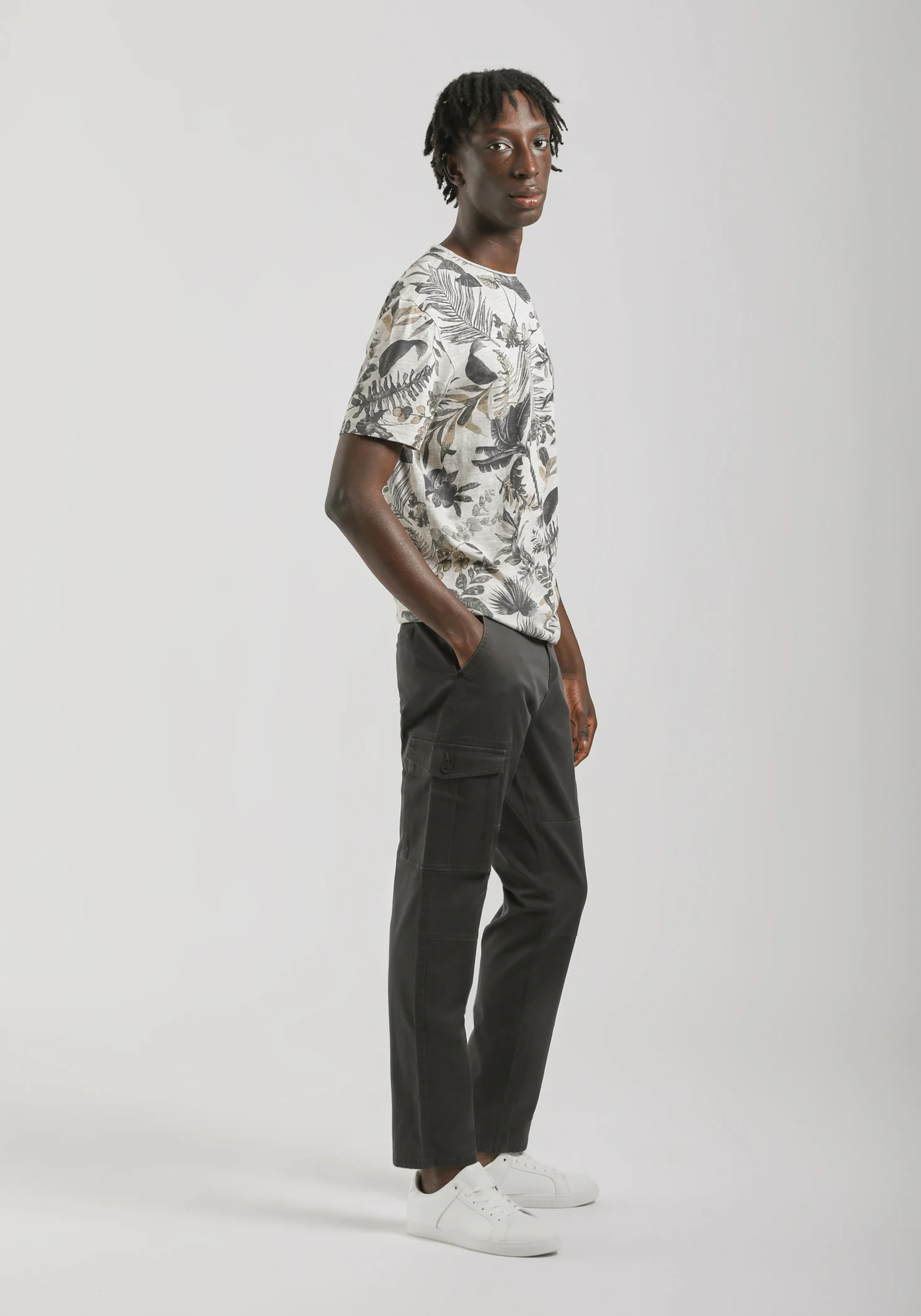 Pantaloni cargo in cotone - Image 4