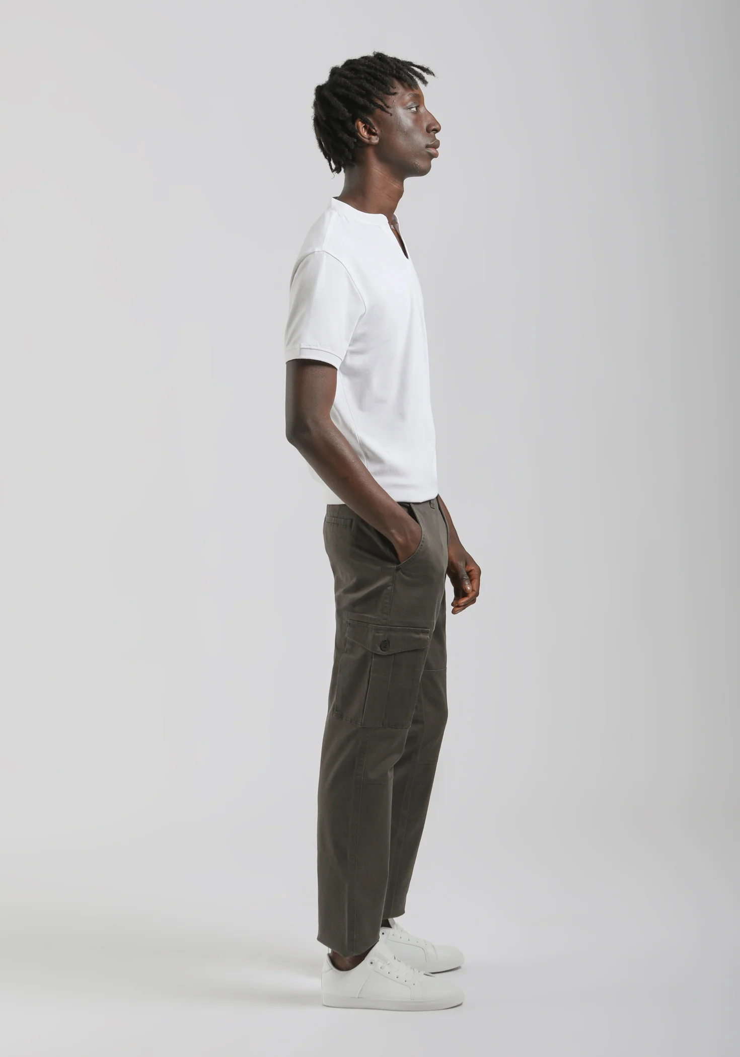 Pantaloni cargo in cotone - Image 4