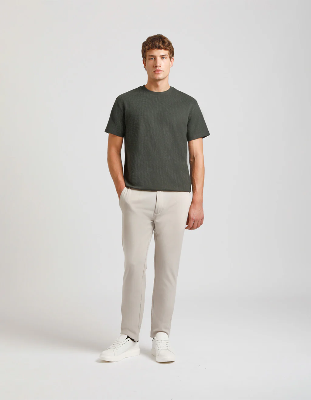 Pantaloni chino misto viscosa