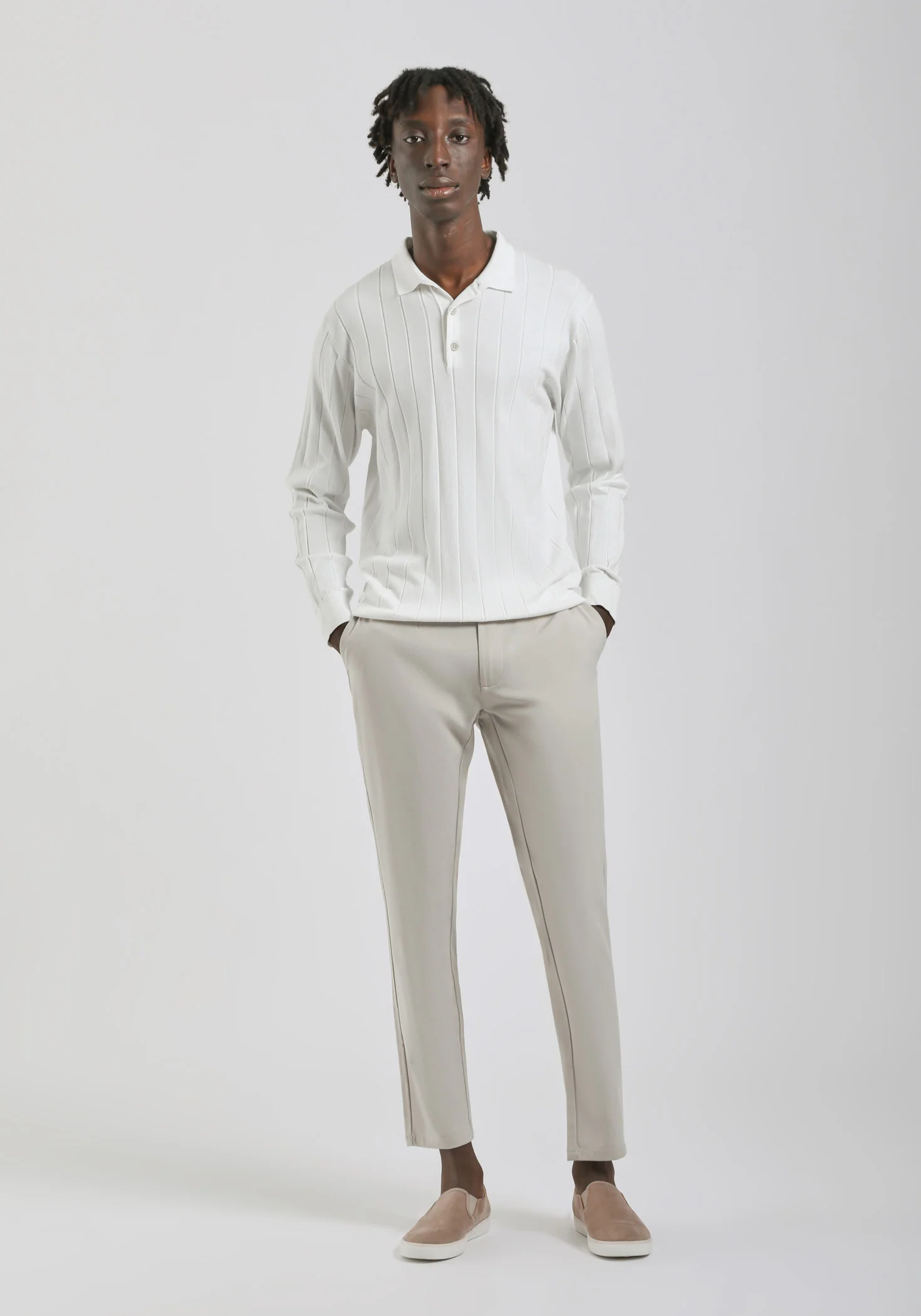Pantaloni chino misto viscosa