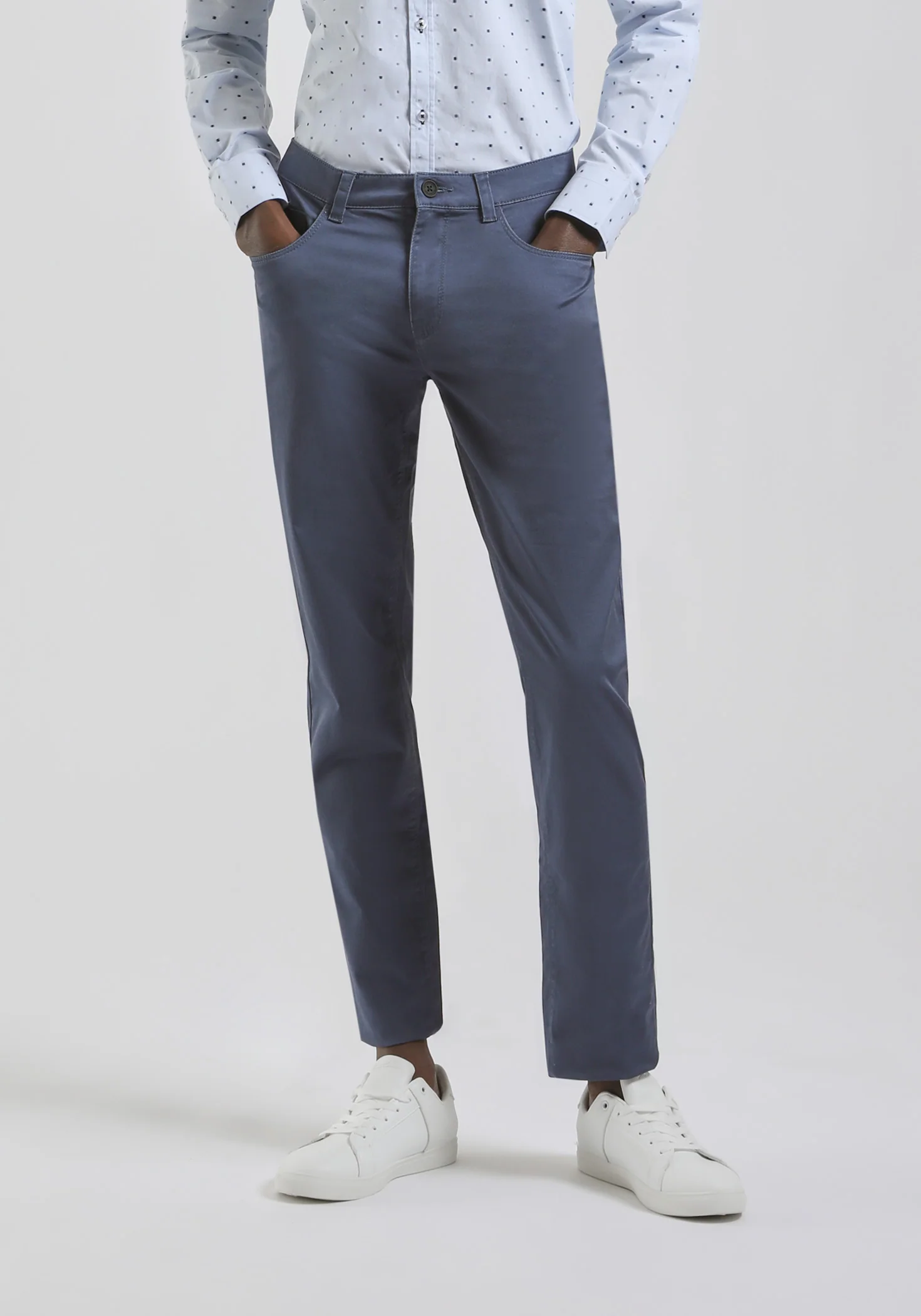 Pantaloni cinque tasche in cotone - Image 2