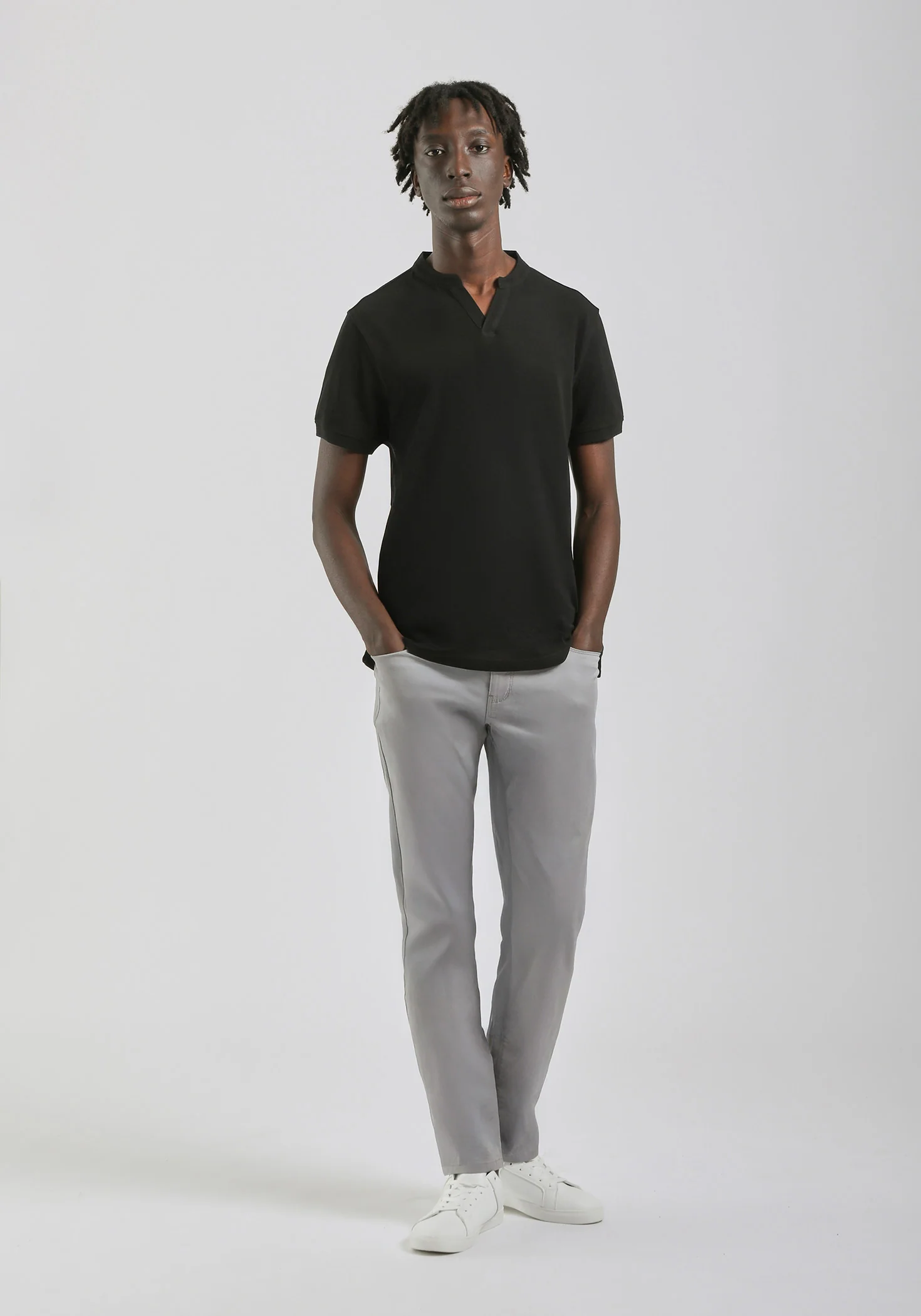 Pantaloni cinque tasche in cotone