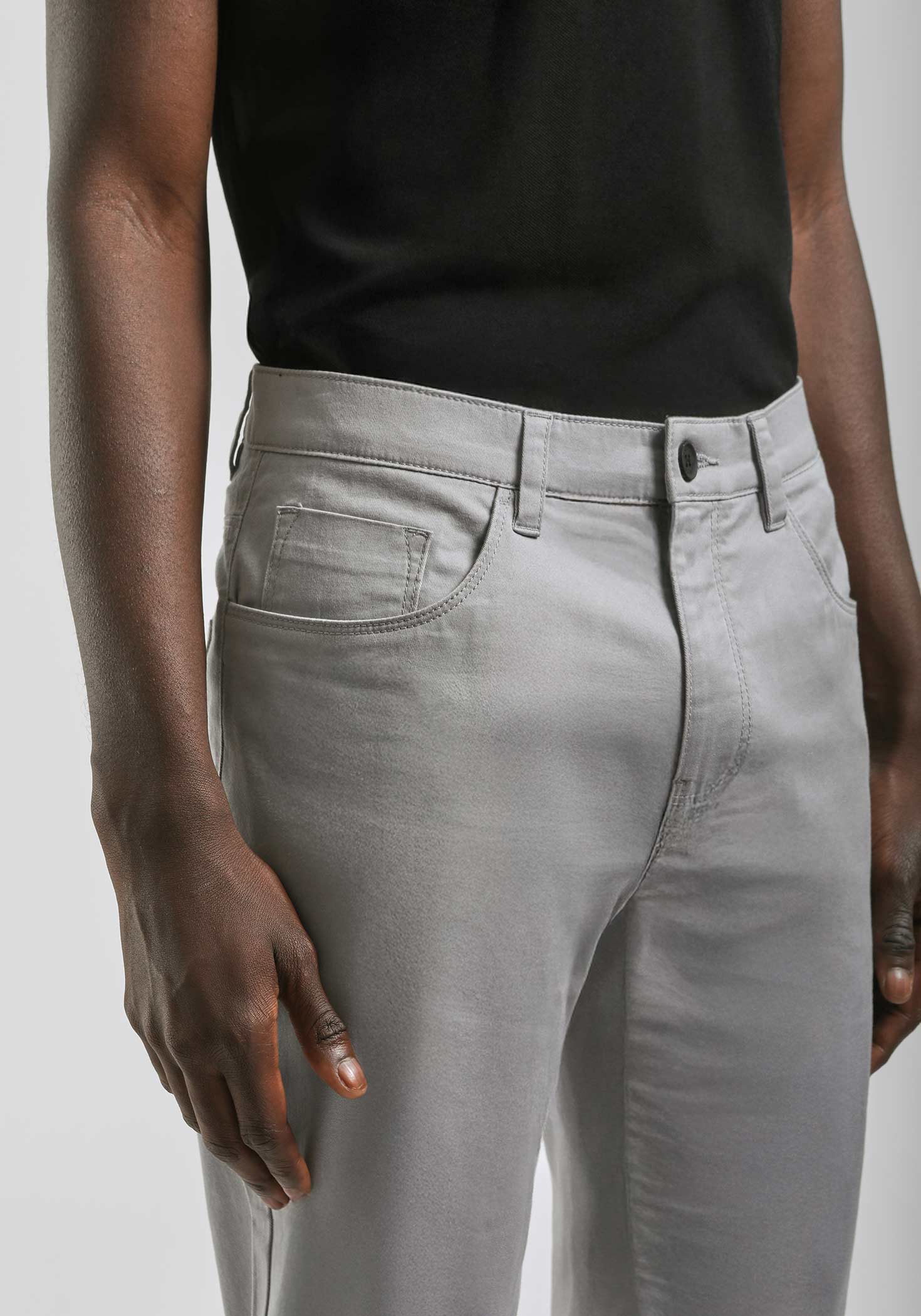 Pantaloni cinque tasche in cotone - Image 3