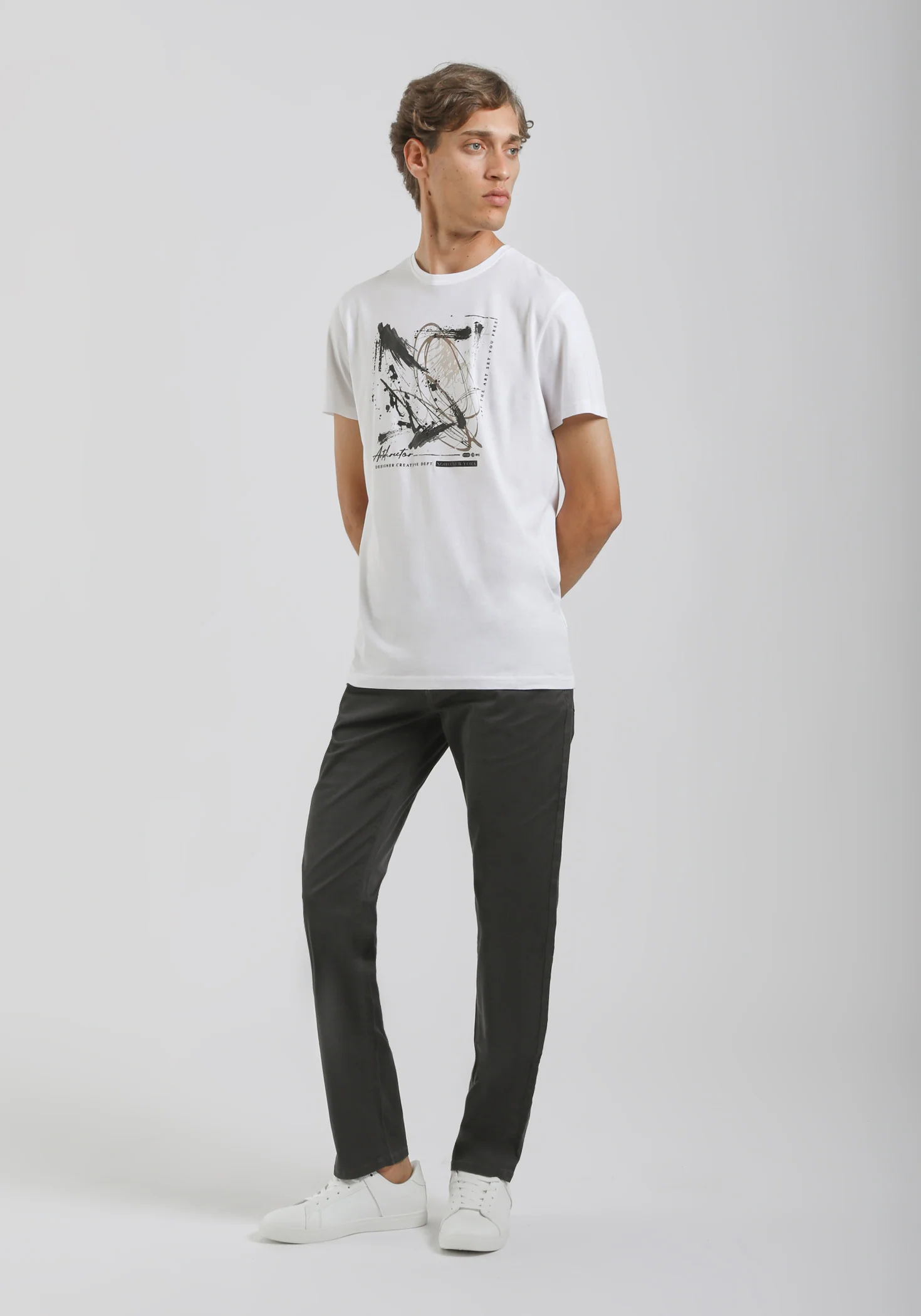 Pantaloni cinque tasche in cotone