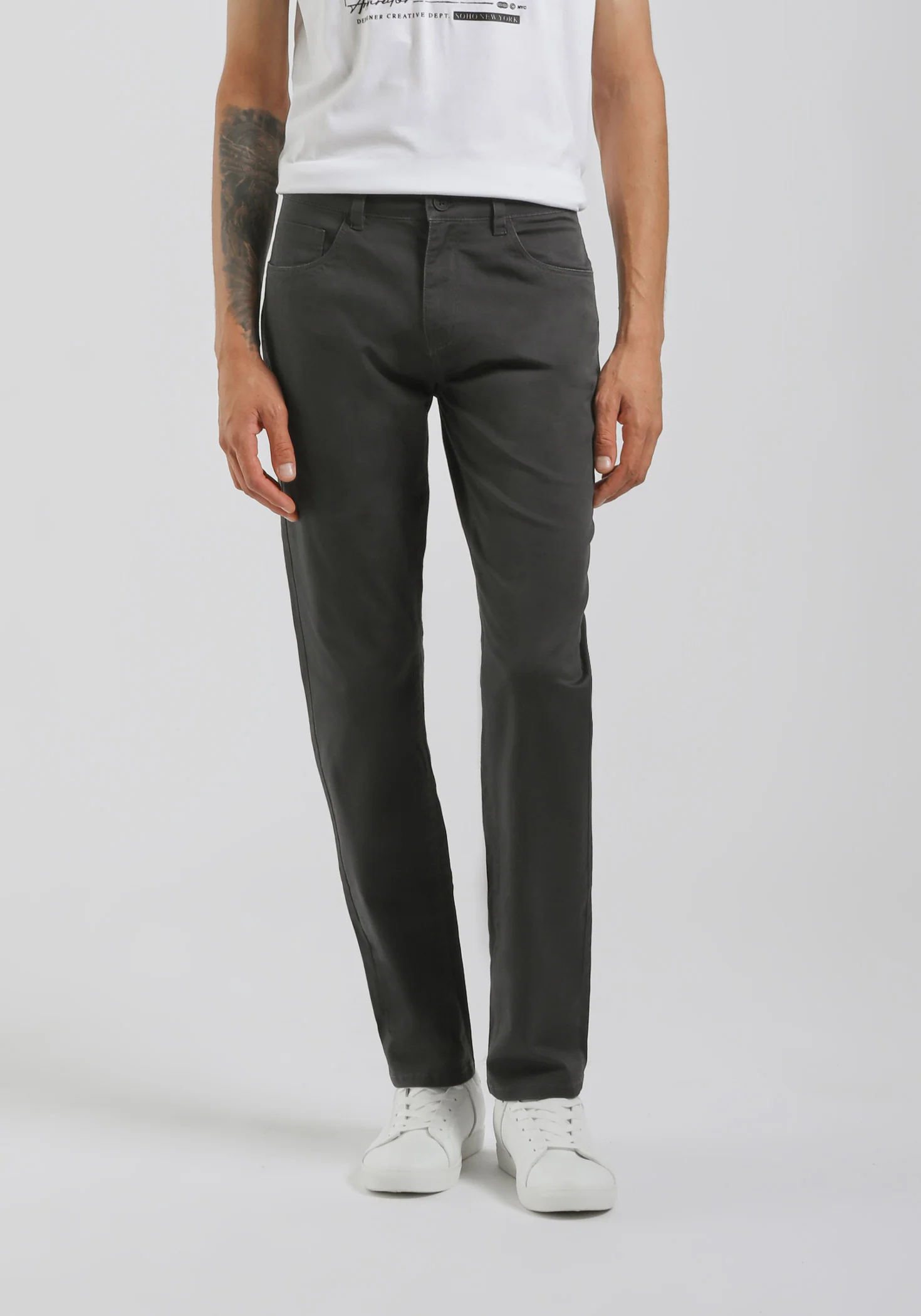 Pantaloni cinque tasche in cotone - Image 2