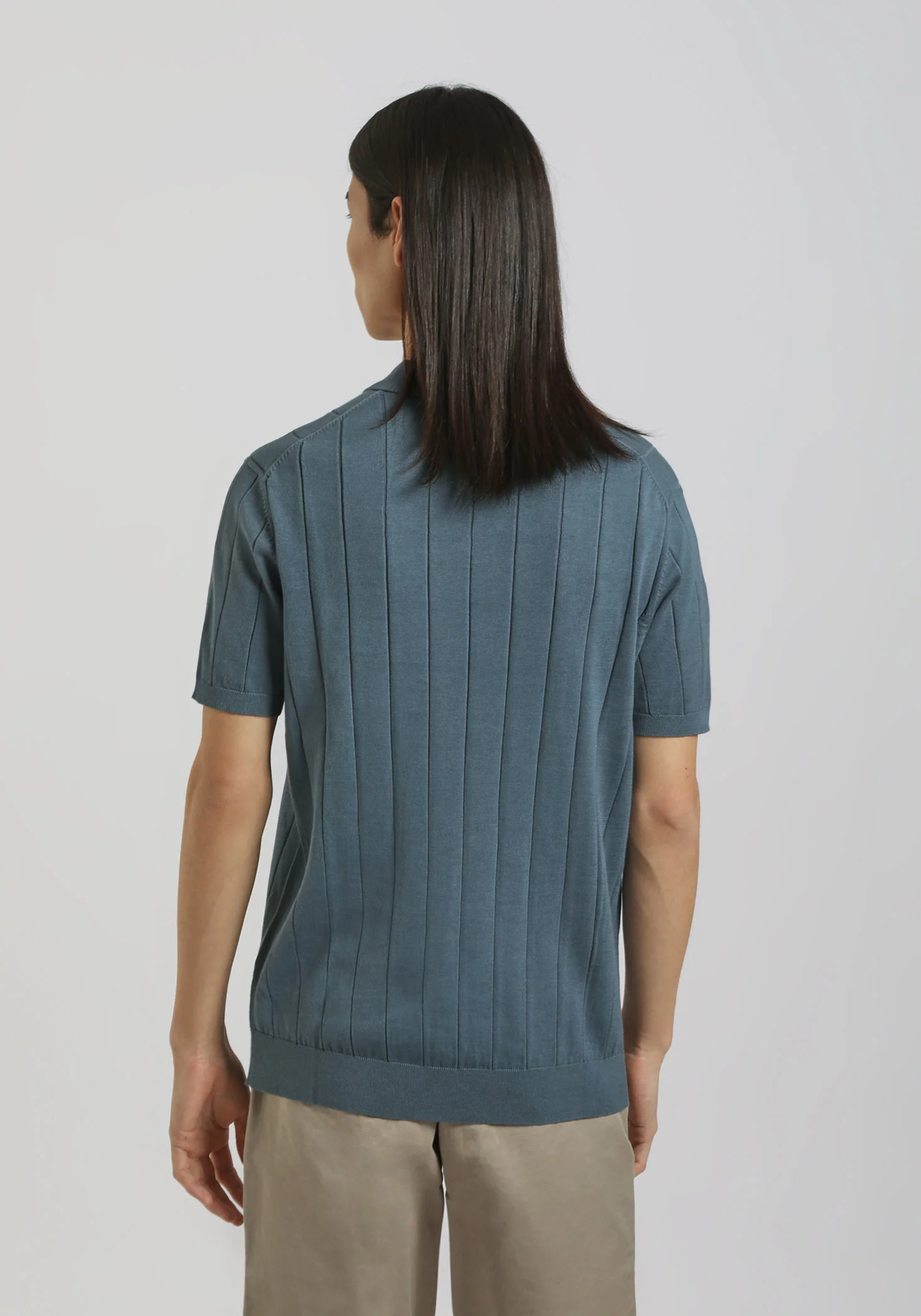 Polo in maglia a coste - Image 4