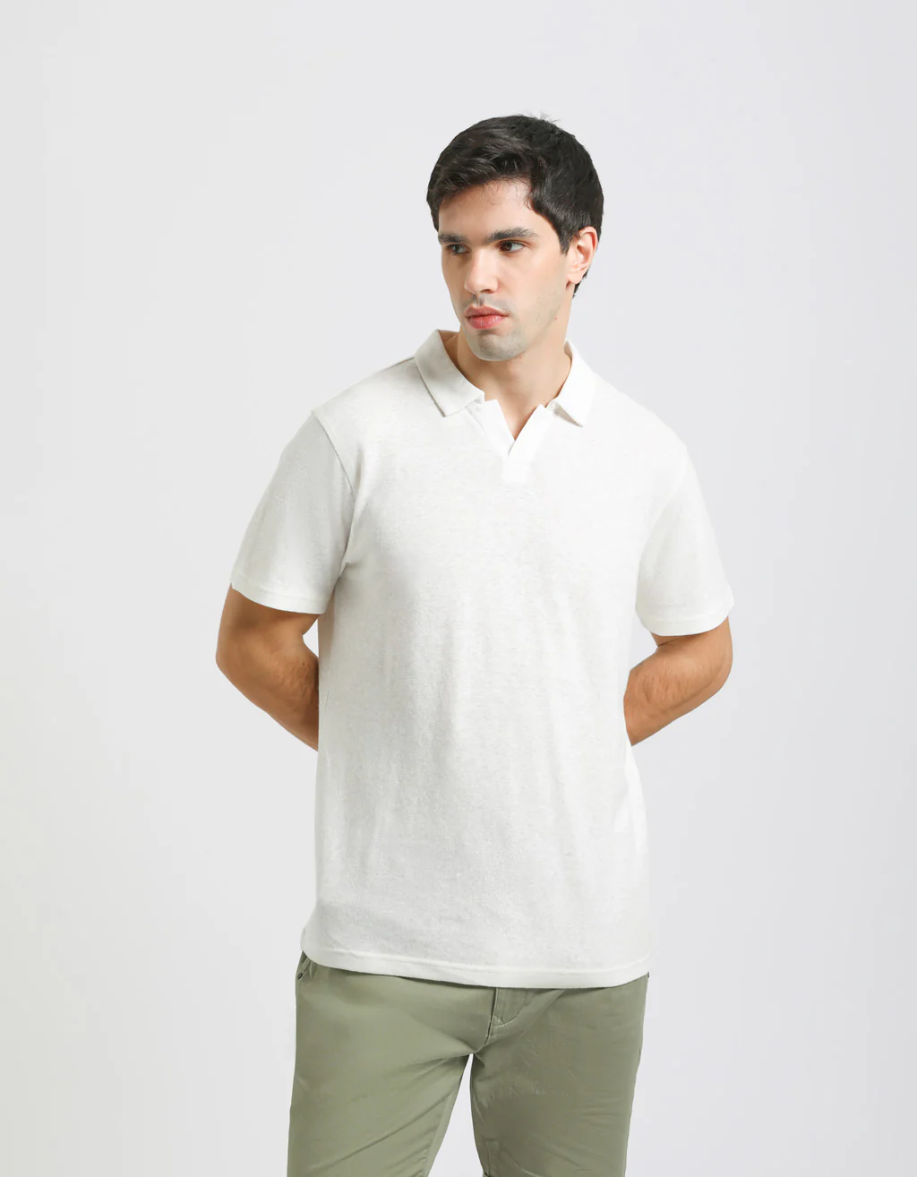 Polo misto lino