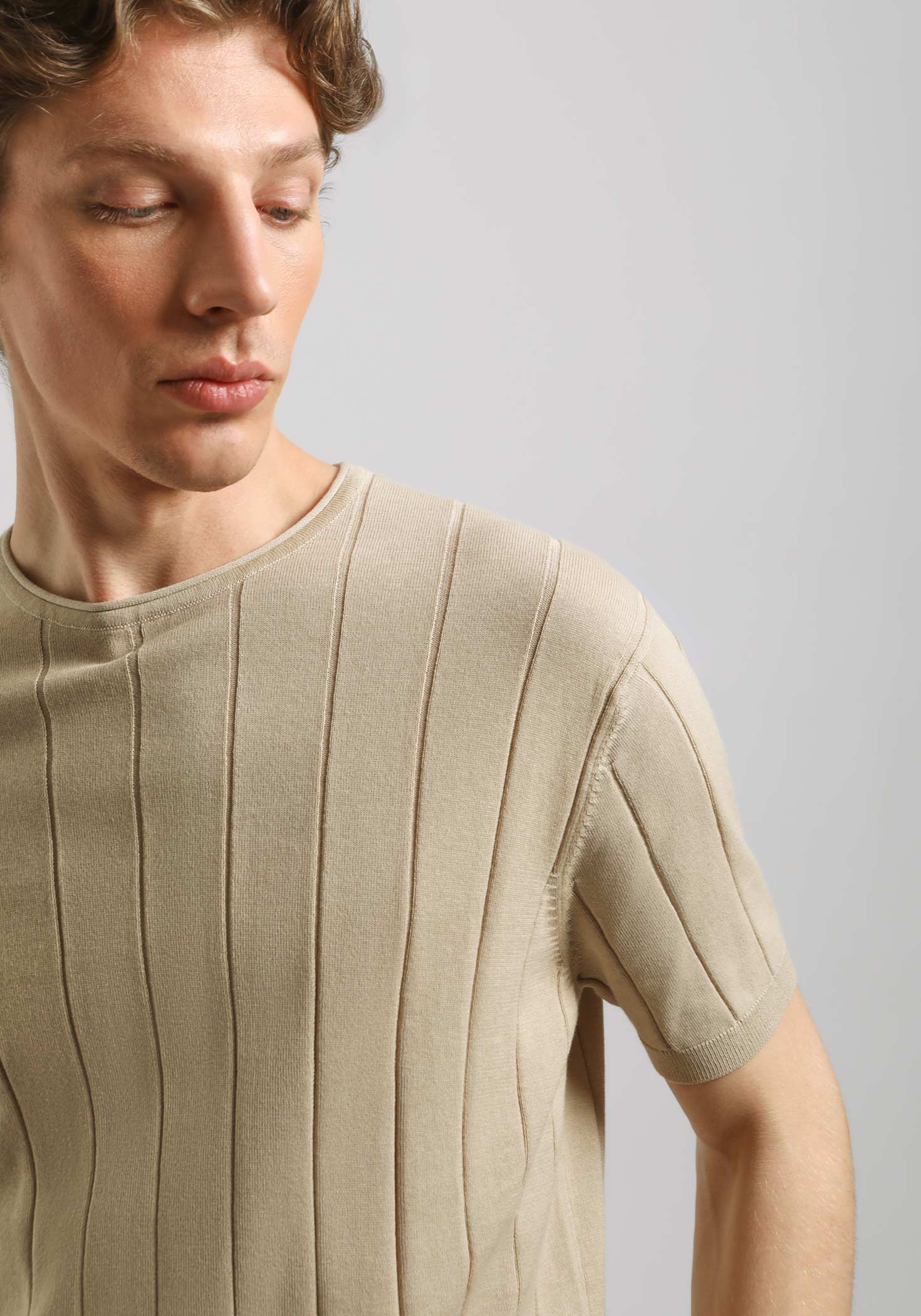 T-shirt in maglia a coste - Image 2