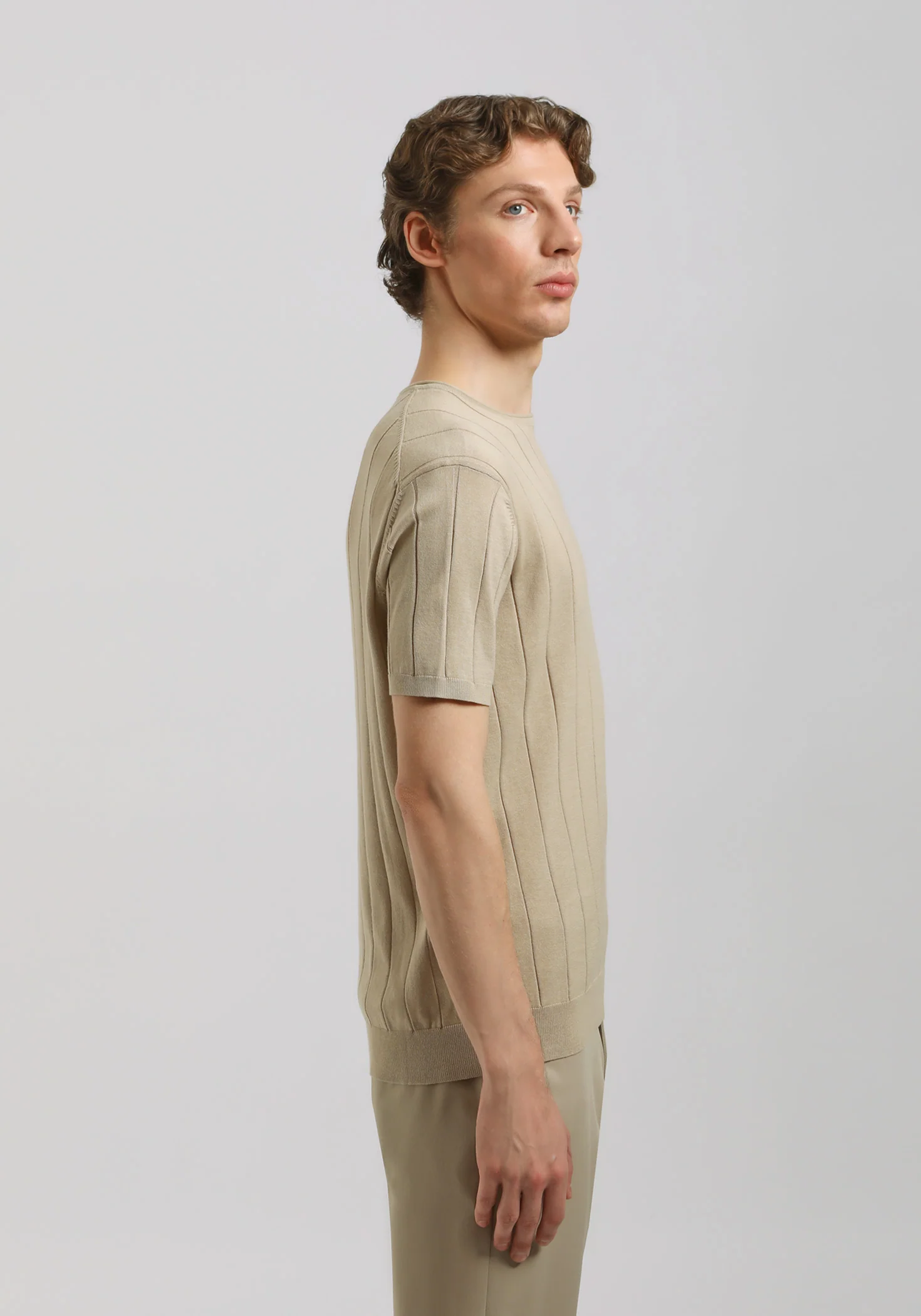 T-shirt in maglia a coste - Image 3