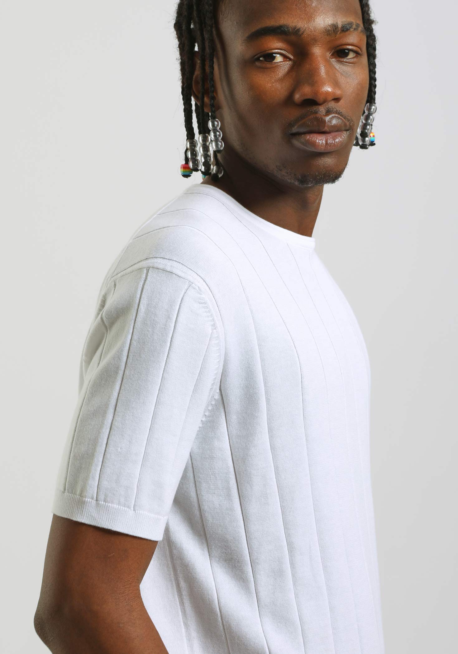 T-shirt in maglia a coste - Image 2