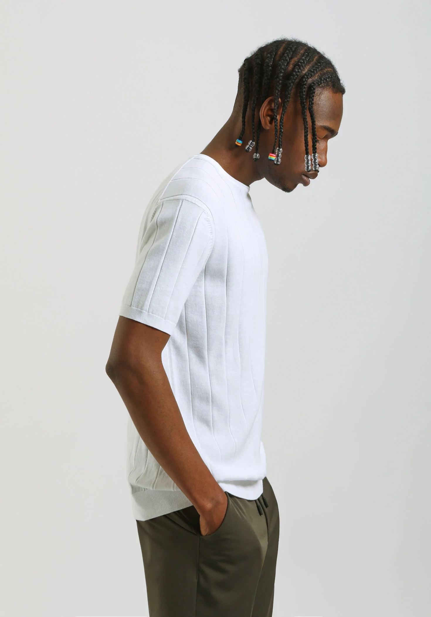 T-shirt in maglia a coste - Image 3