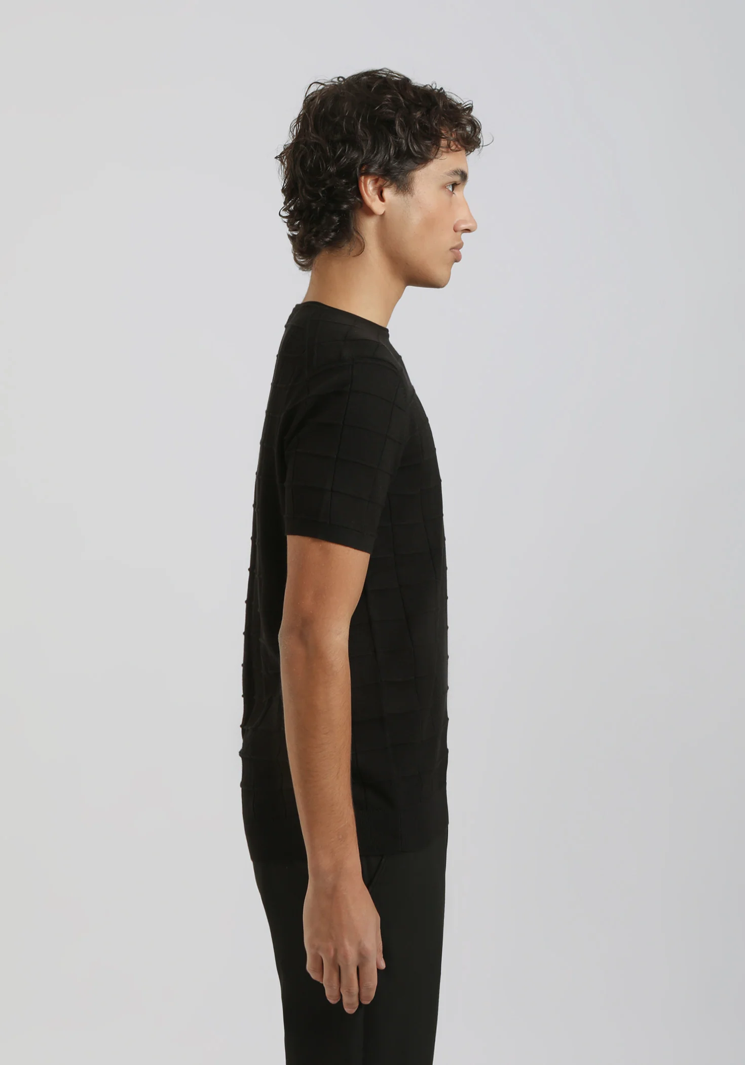 T-shirt in maglia a quadri - Image 3
