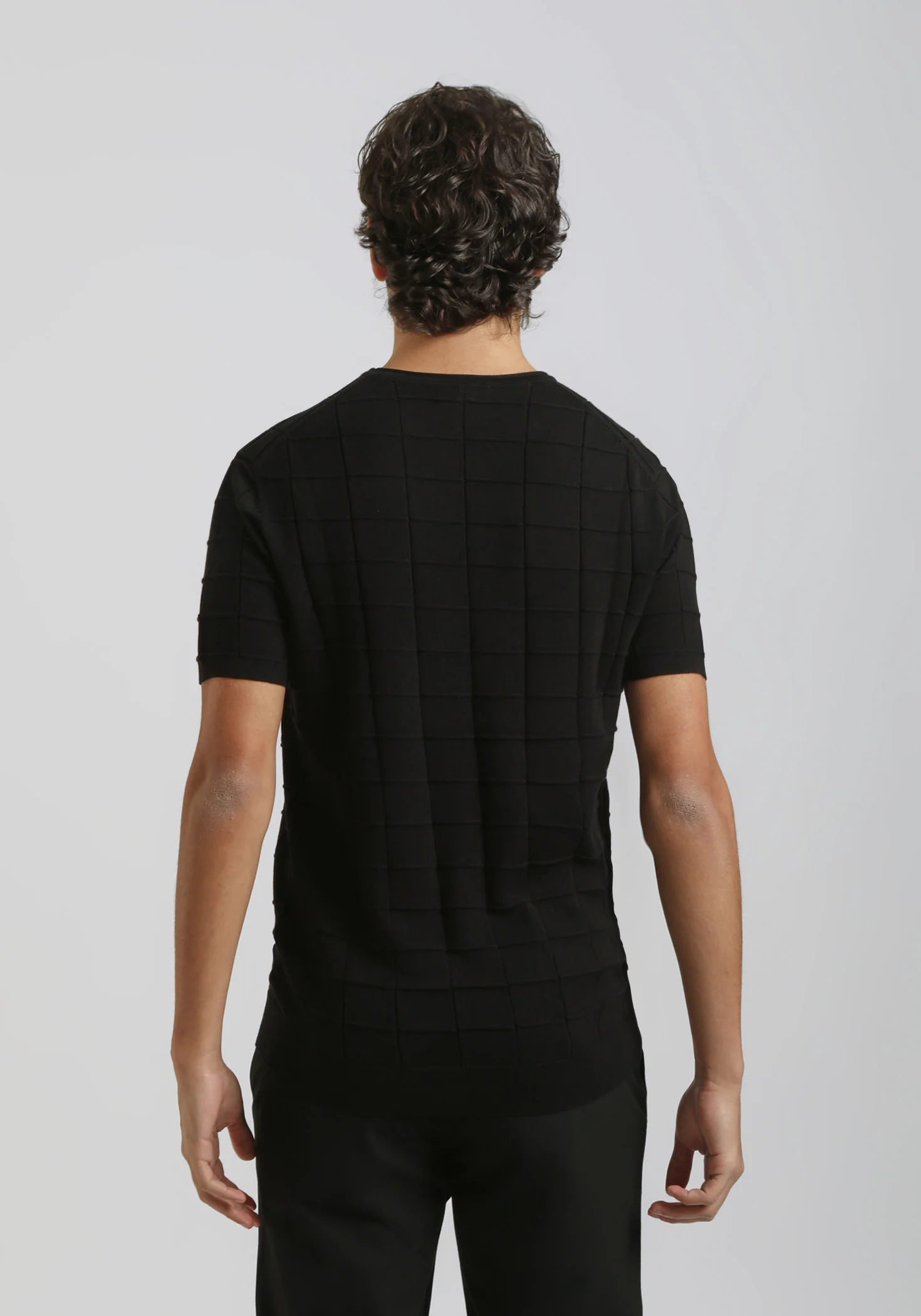 T-shirt in maglia a quadri - Image 4