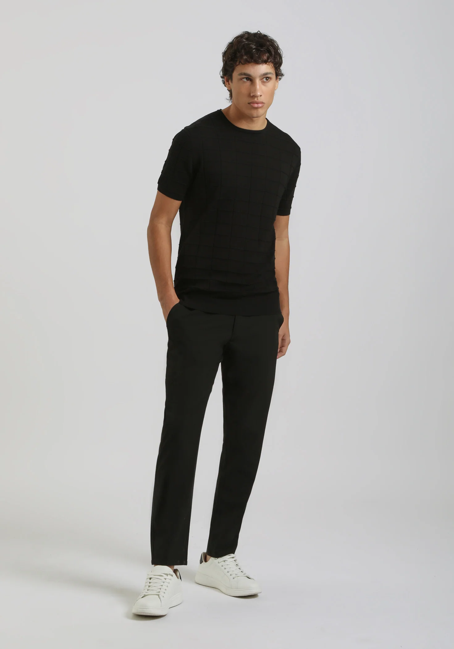 T-shirt in maglia a quadri - Image 5