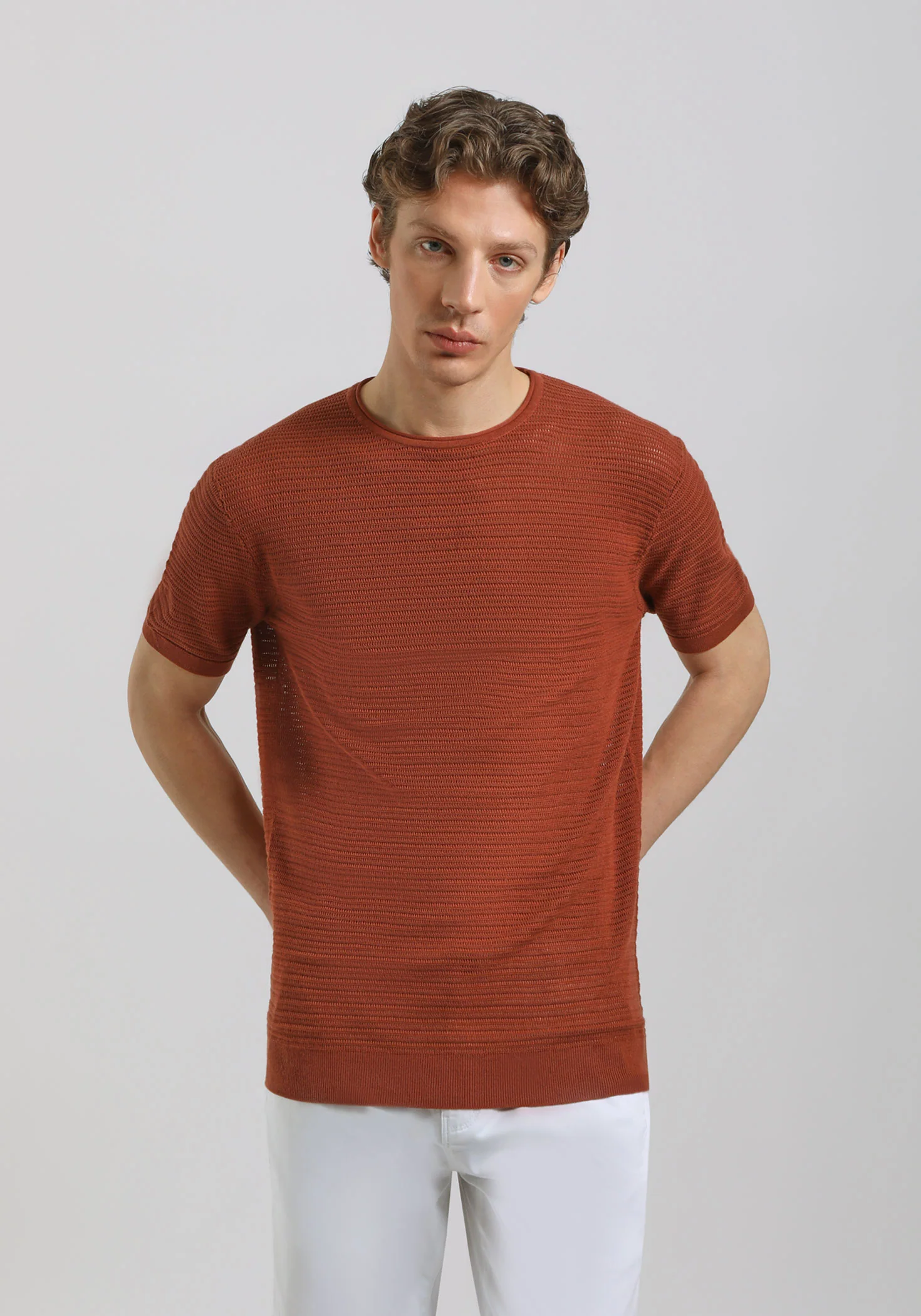 T-shirt in maglia forata